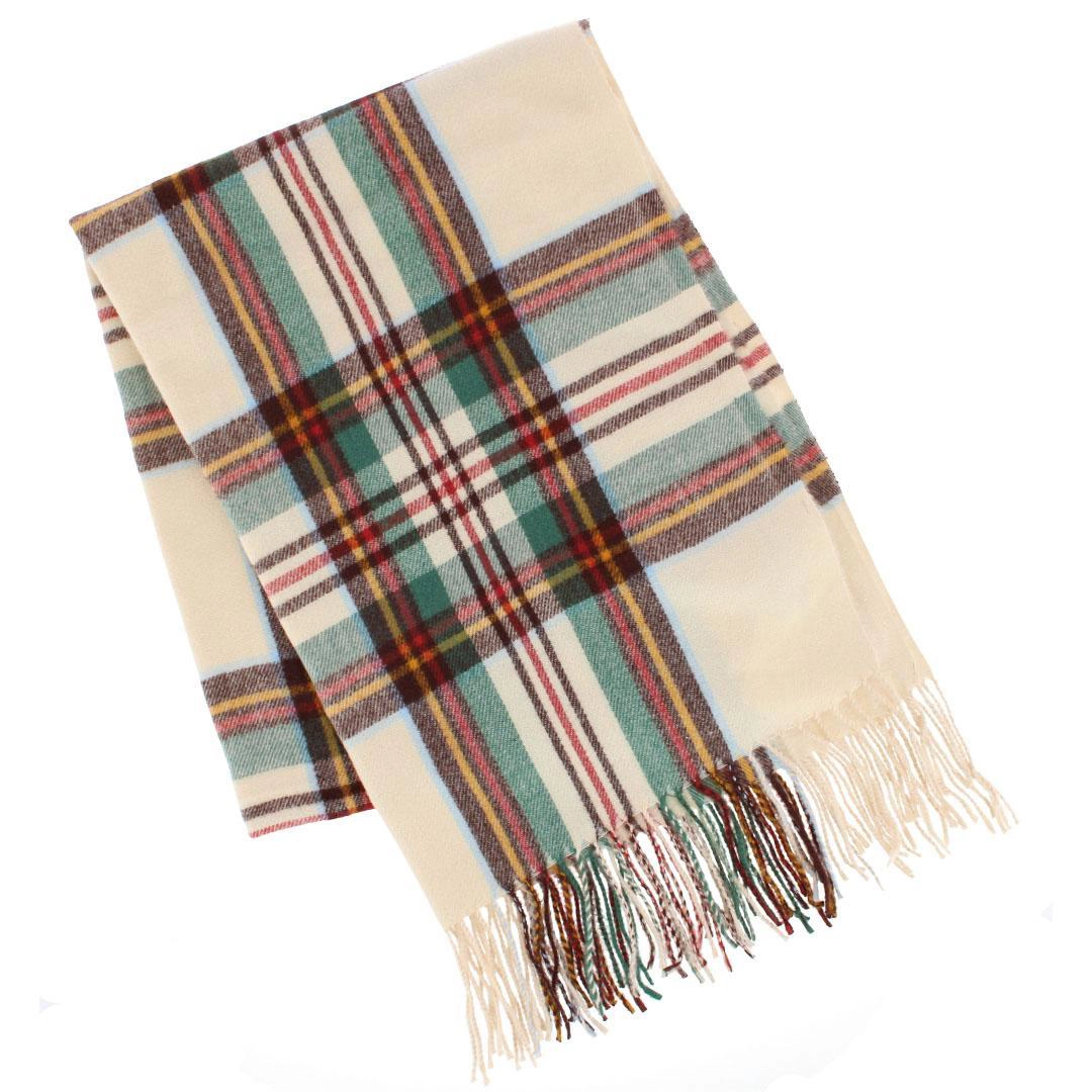 CTM Adult Classic Plaid Soft Winter Scarf with Fringe