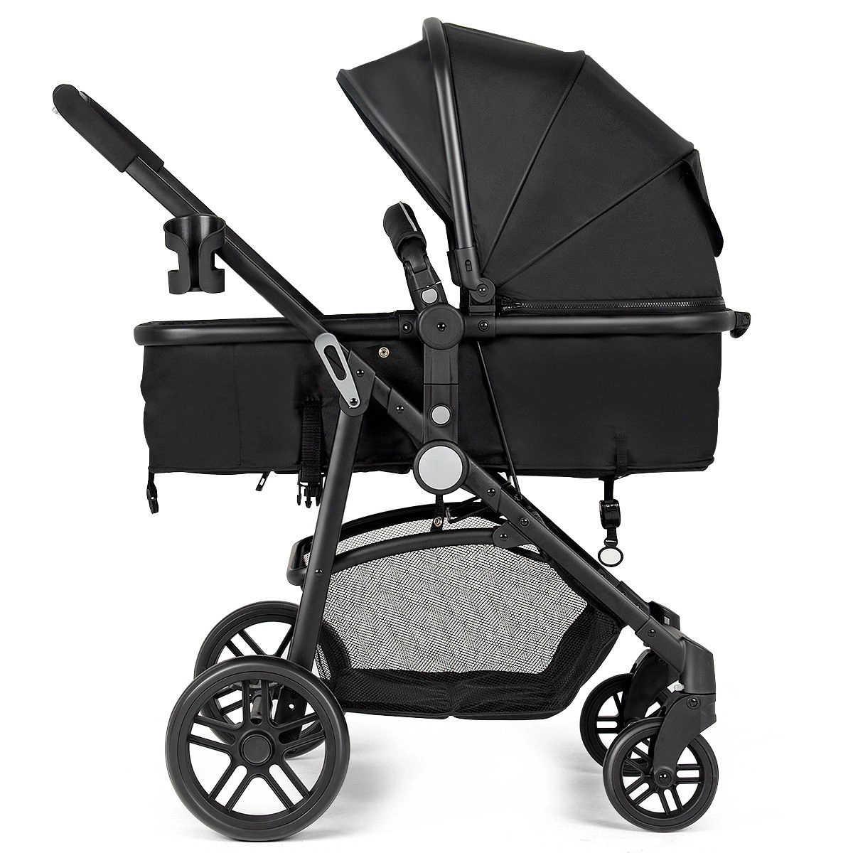 SlickBlue Baby Stroller with Adjustable Bassinet, Reversible Seat and Canopy