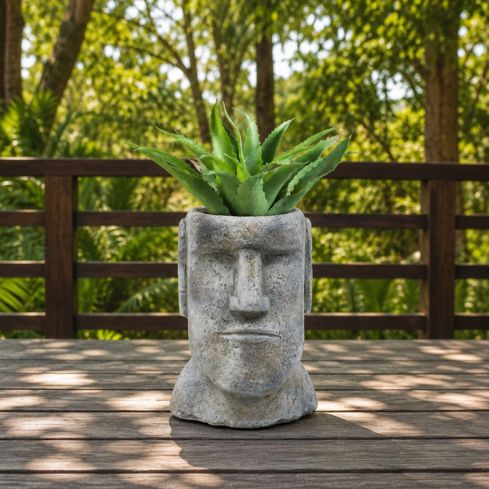 WOW PIONEER Solid Cement Small Garden Planter Pot