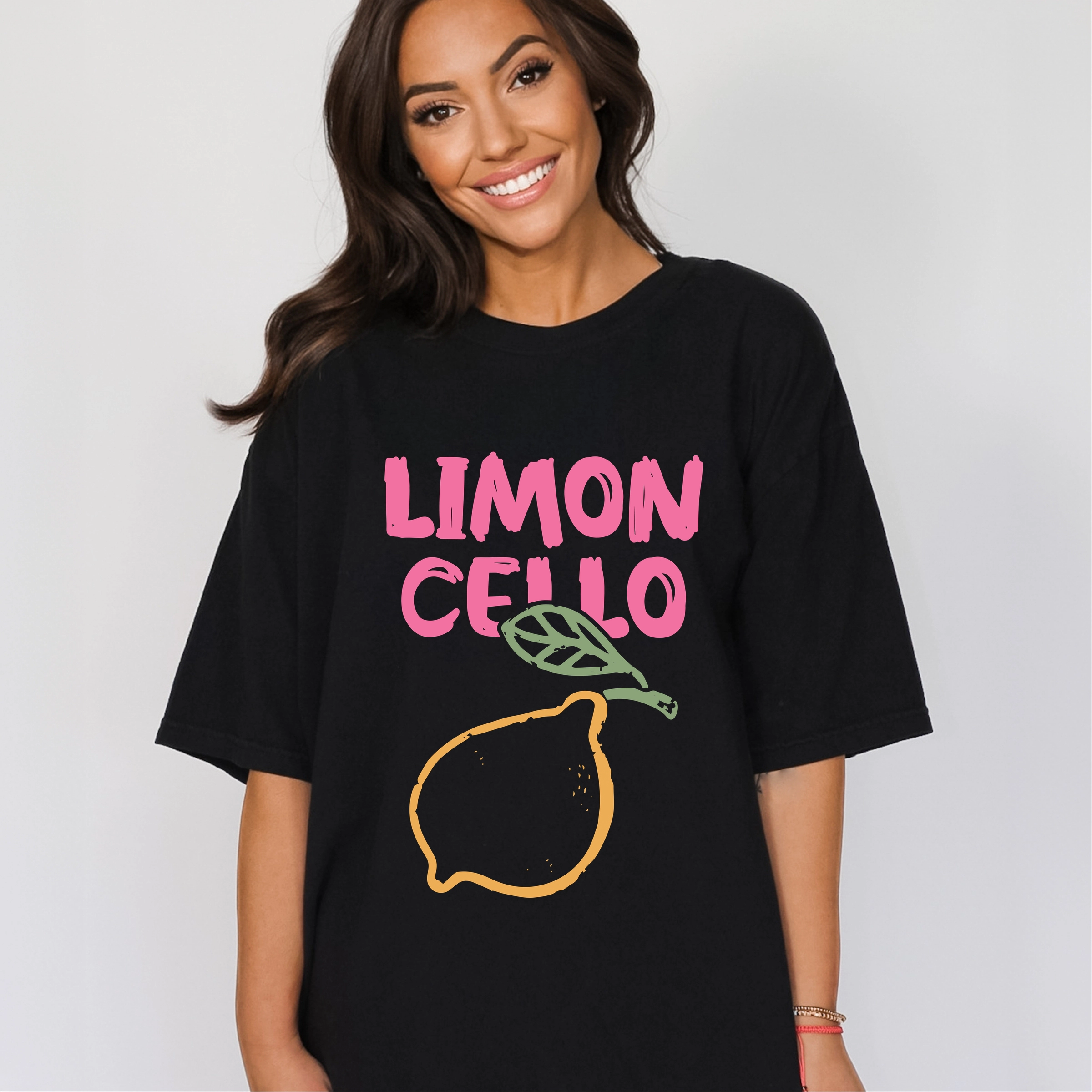 Simply Sage Market - Limoncello Bright Outline Women's Garment Dyed Graphic T-Shirt