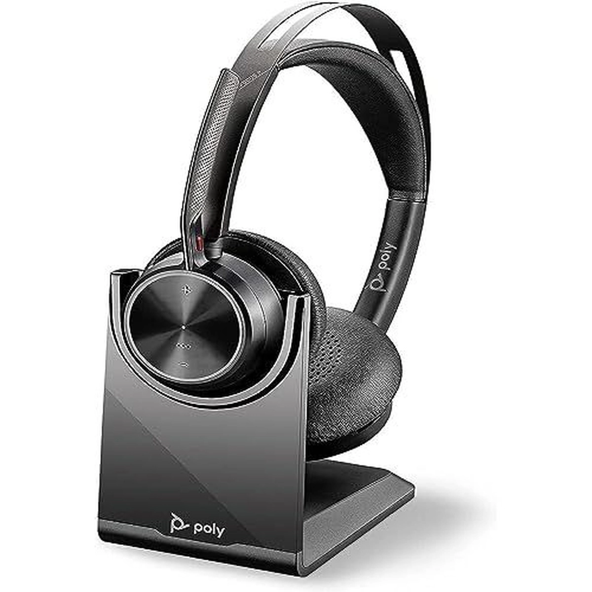 Poly - Voyager Focus 2 UC USB-A Headset with Stand (Plantronics) - Bluetooth Stereo Headset with Boom Mic - USB-A