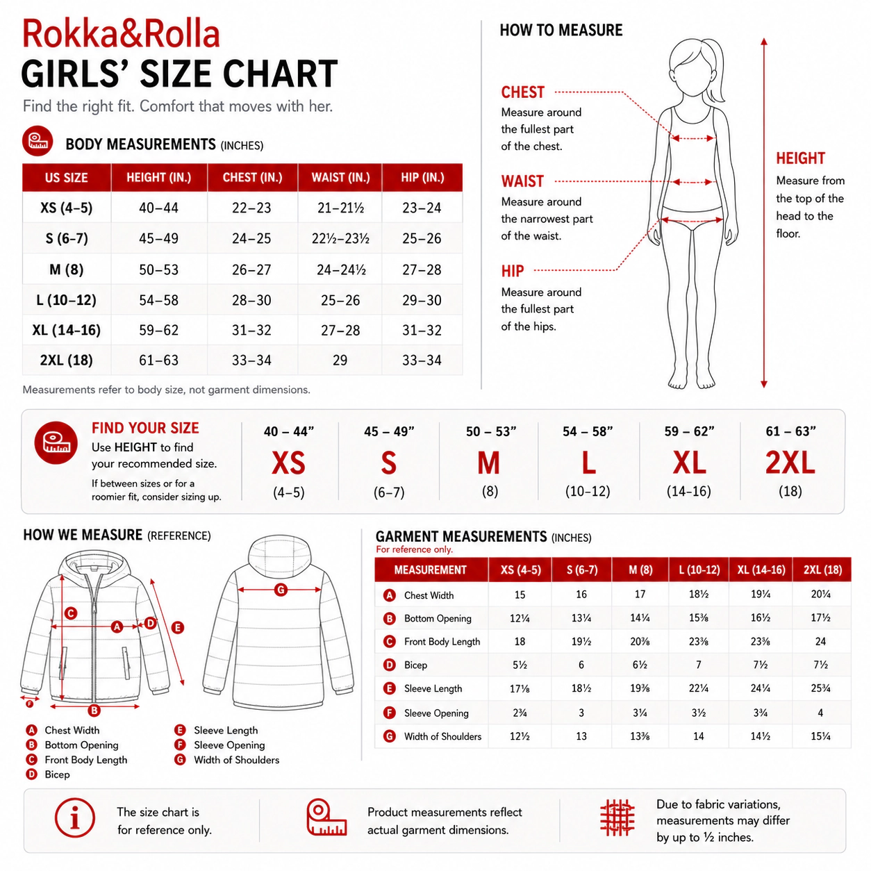 Rokka&Rolla Little & Big Kid Girls Reversible Lightweight Puffer Jacket