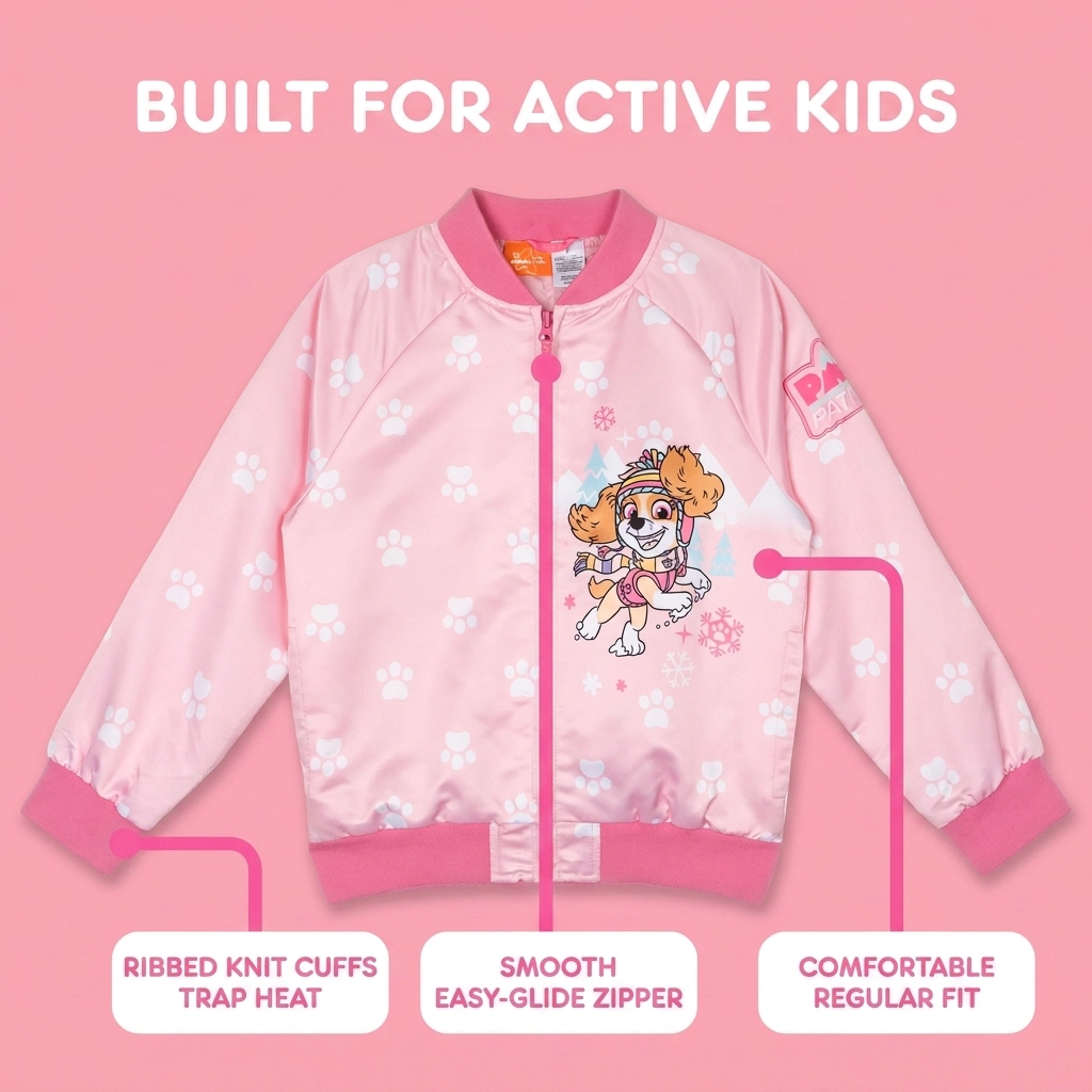 Paw Patrol Girls' Bomber Jacket