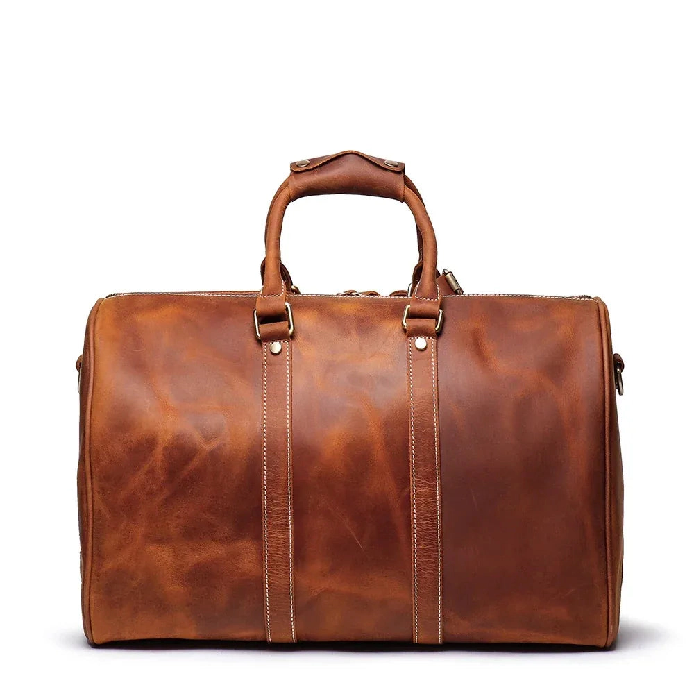 Steel Horse Leather Unisex The Brandt Weekender | Small Leather Duffle Bag