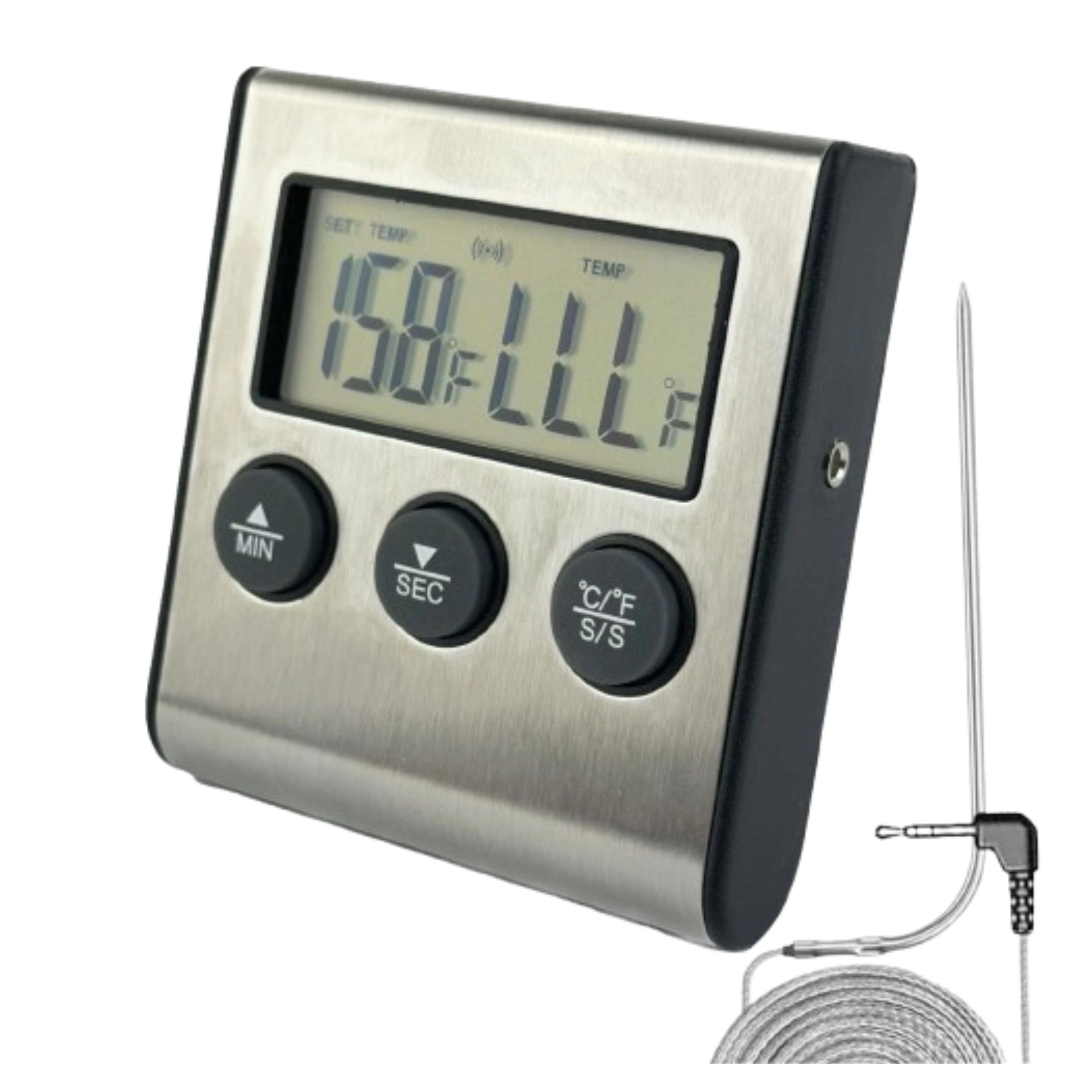 Home Collection Digital Cooking Thermometer with Timer & Probe