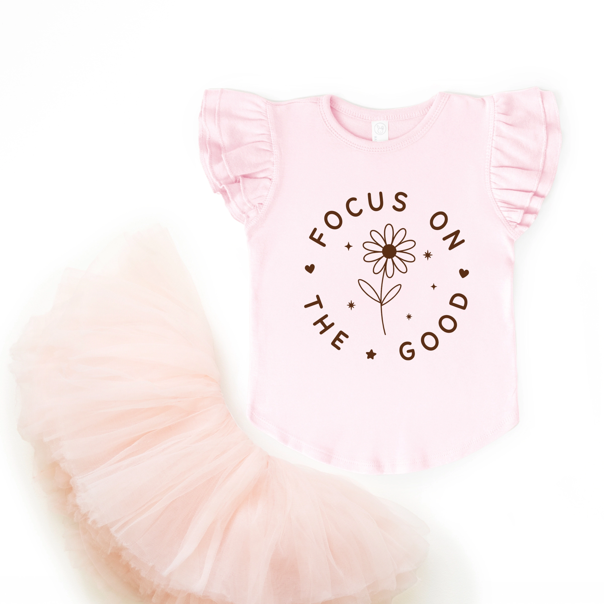 The Juniper Shop - Focus On Good Daisy Flutter Sleeve Graphic T-Shirt
