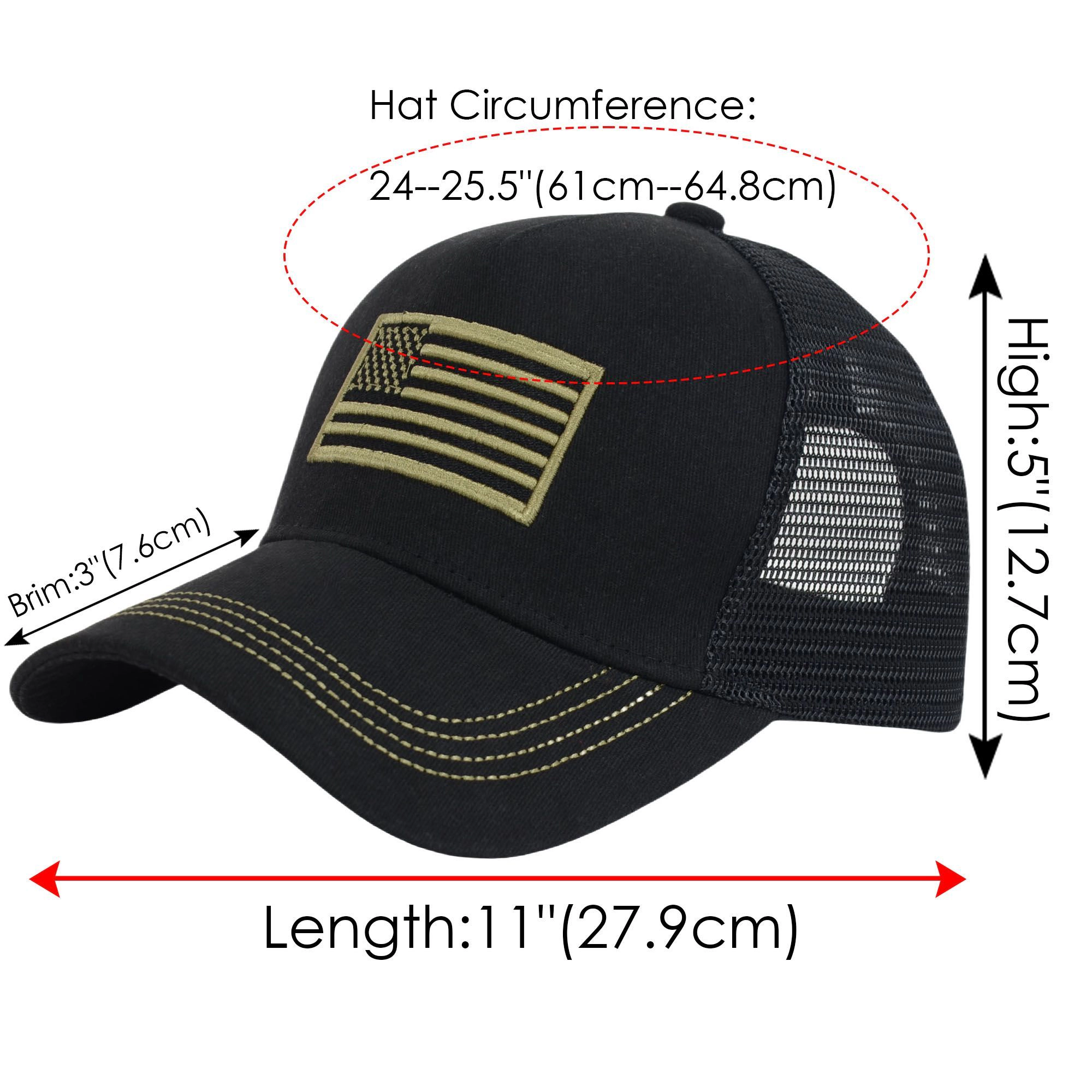 Anna-Kaci Women's American Flag Trucker Hat Classic Embroidered Baseball Cap Mesh Adjustable for Men Women