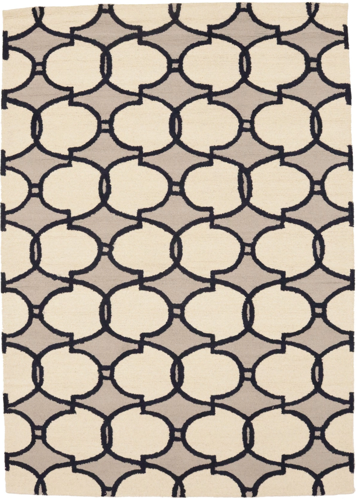 Magic Rugs 5'0 X 8'0 Hand-Tufted Modern Multicolored Geometric Wool Rug