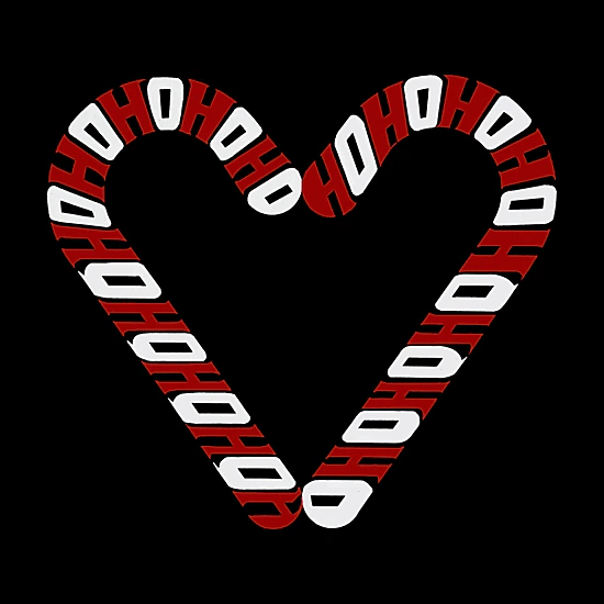 LA Pop Art Boy's Word Art T-Shirt - Candy Canes