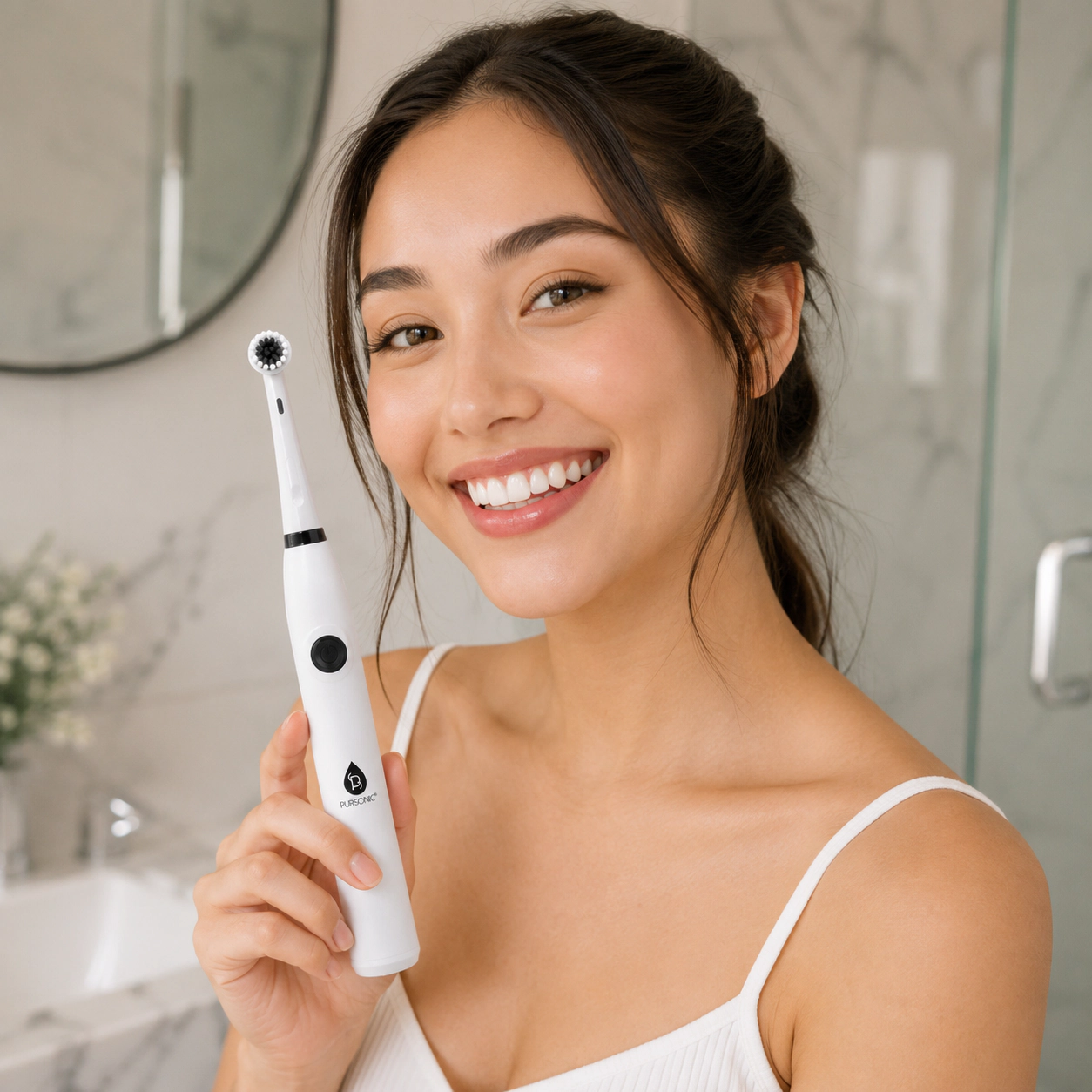 Pursonic Unisex USB Rechargeable Sonic Electric Toothbrush with UV Sanitizer, 3 Modes & 3 Brush Heads
