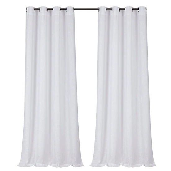 Kate Aurora 2 Pack Semi Sheer Grommet Top Window Curtains