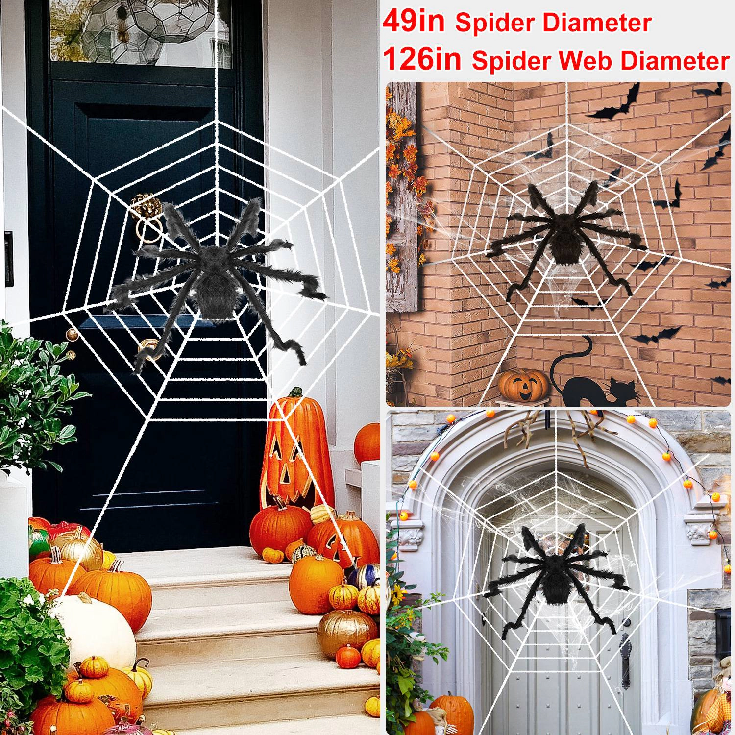 IMounTEK Unisex Poseable Halloween Spider Decoration