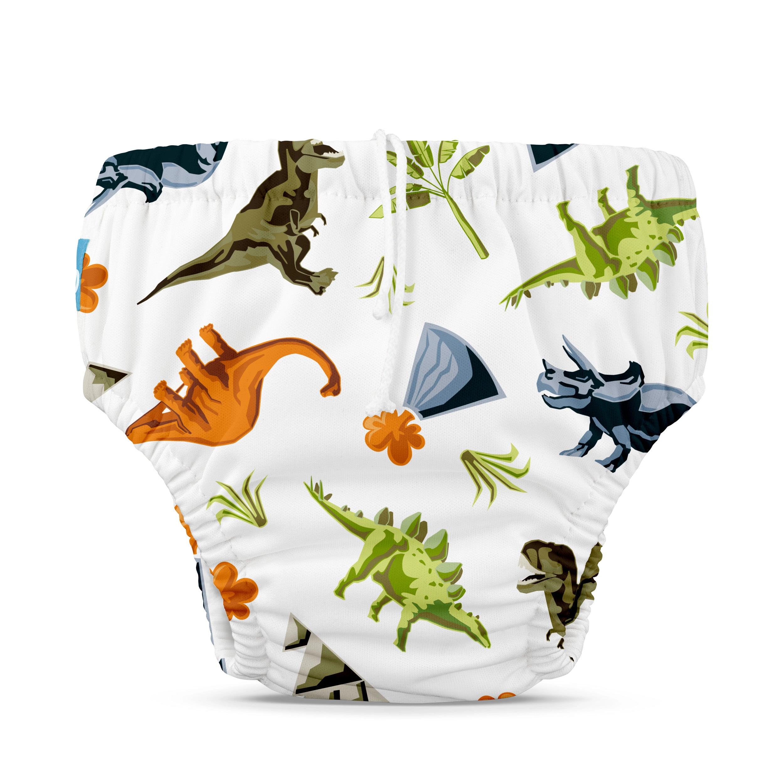 Charlie Banana Reusable Swim Diaper Small - Dinosaurs, Drawstring Fit