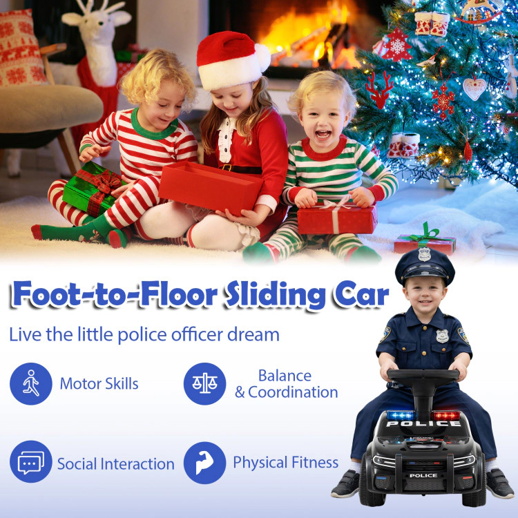 Hivvago Toddler Sliding Car with Steering Wheel and Under-Seat Storage Push