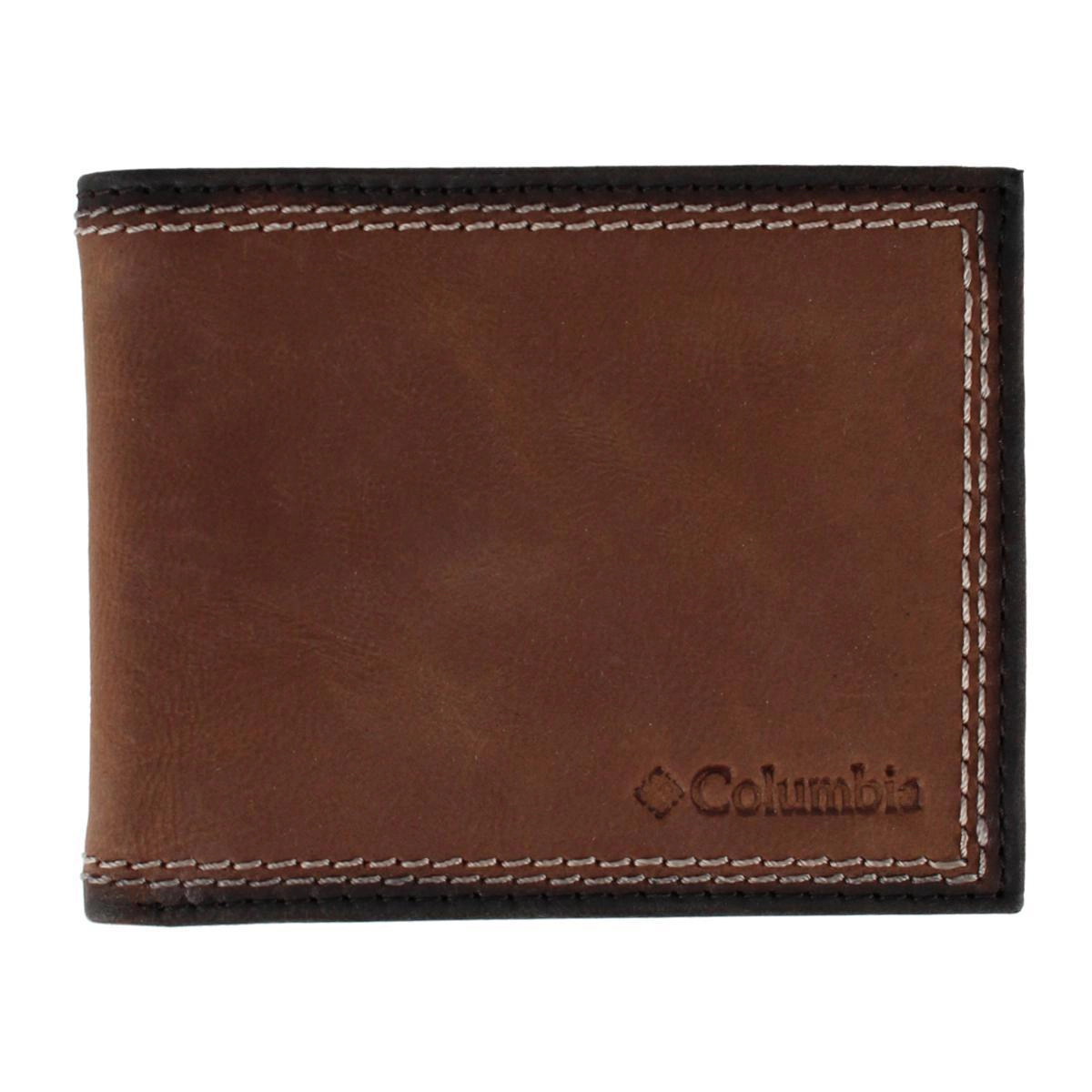 Columbia Men's Leather Traveler Bifold RFID Wallet