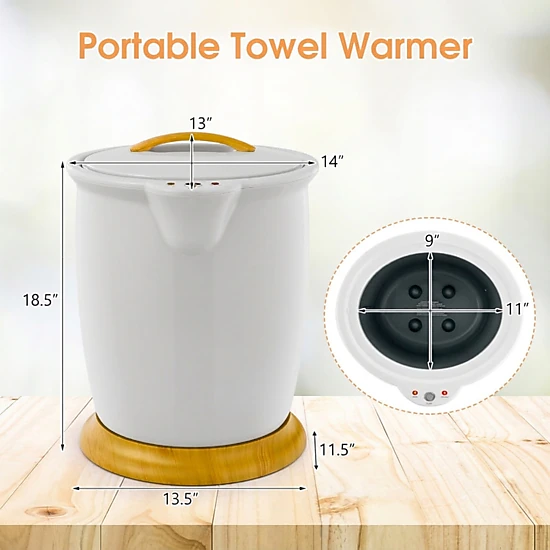 SUGIFT 20L Towel Warmer Bucket, 400W, One-Touch Control, 60-Minute Auto Shut-Off