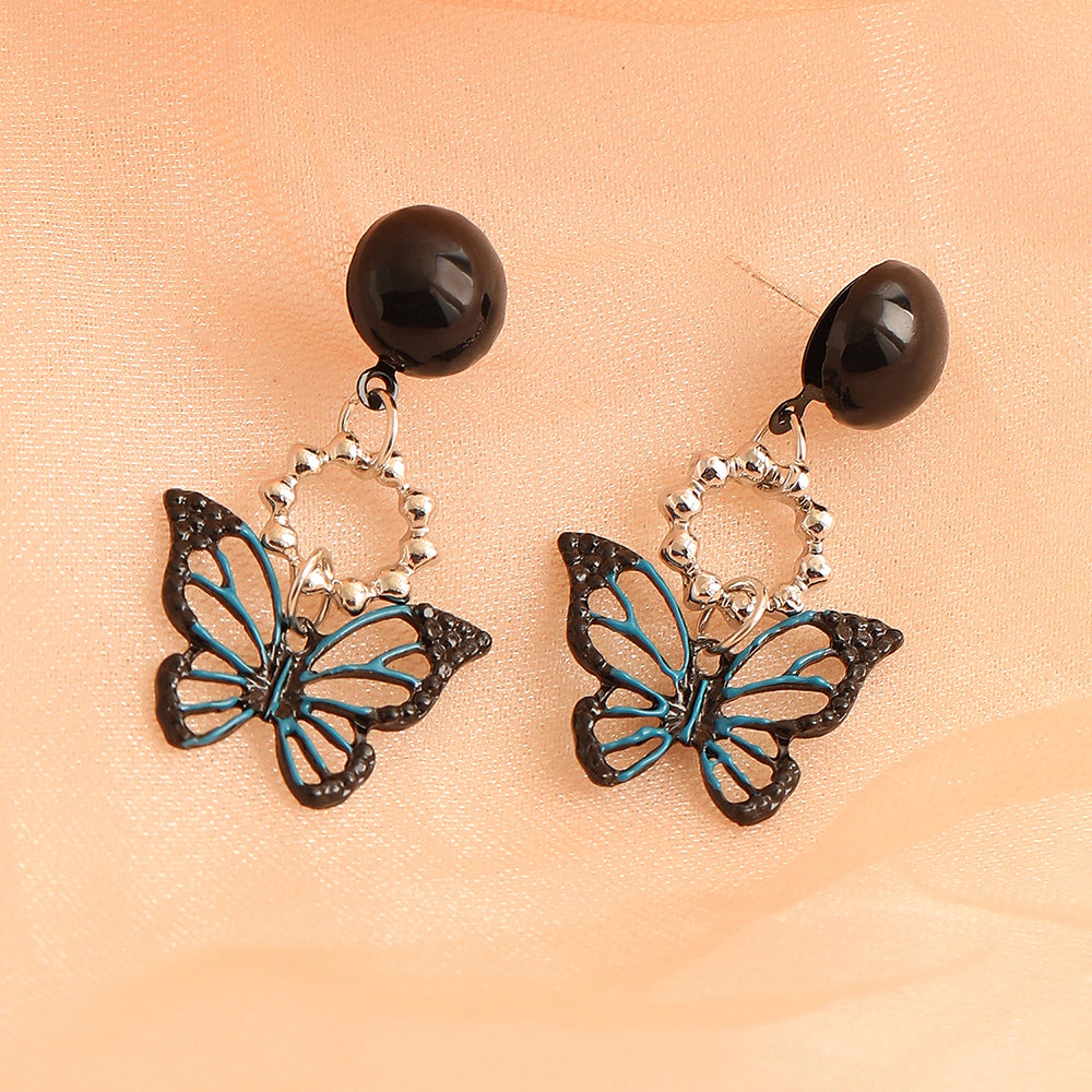 SOHI Women's Butterfly Drop Earrings
