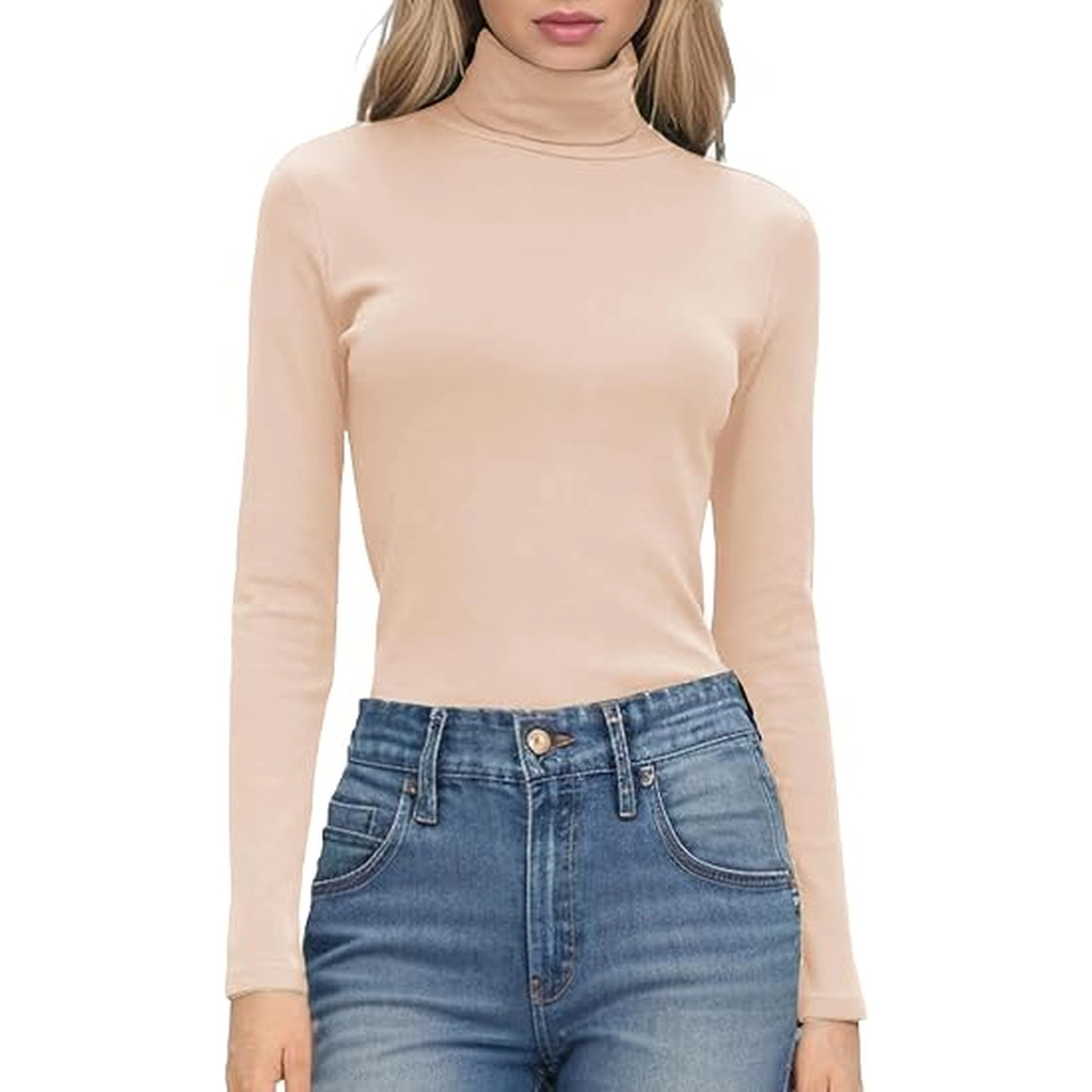 Zeagoo Women Turtleneck Long Sleeve Shirt