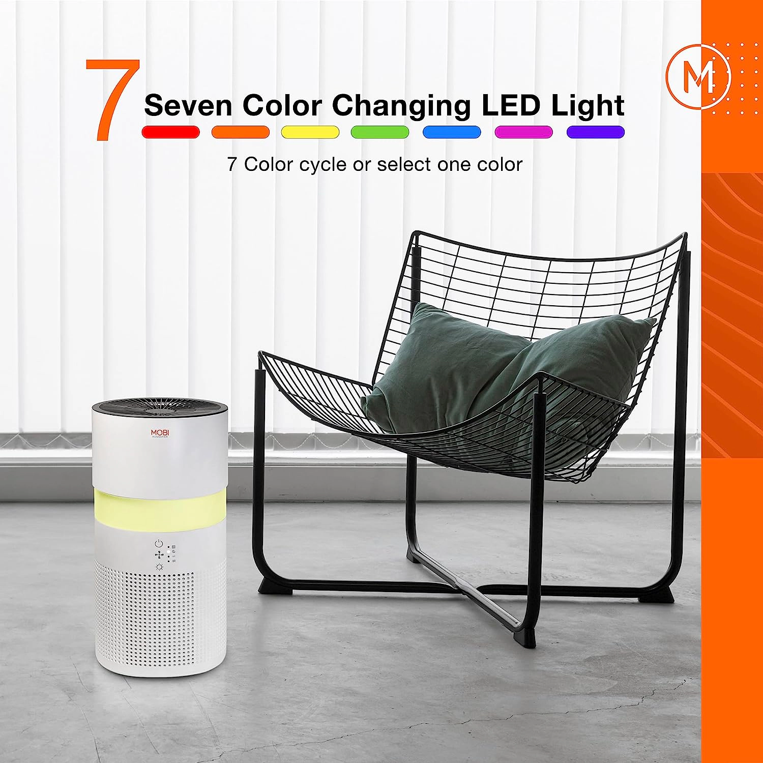 MOBI Smart 4-in-1 Air Purifier & Humidifier with HEPA, Aromatherapy & Nightlight