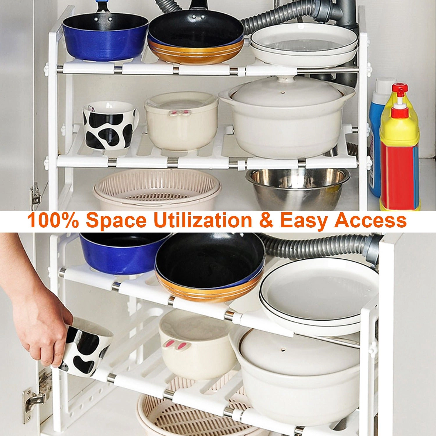 GBruno Extendable 2-Tier Under Sink Organizer