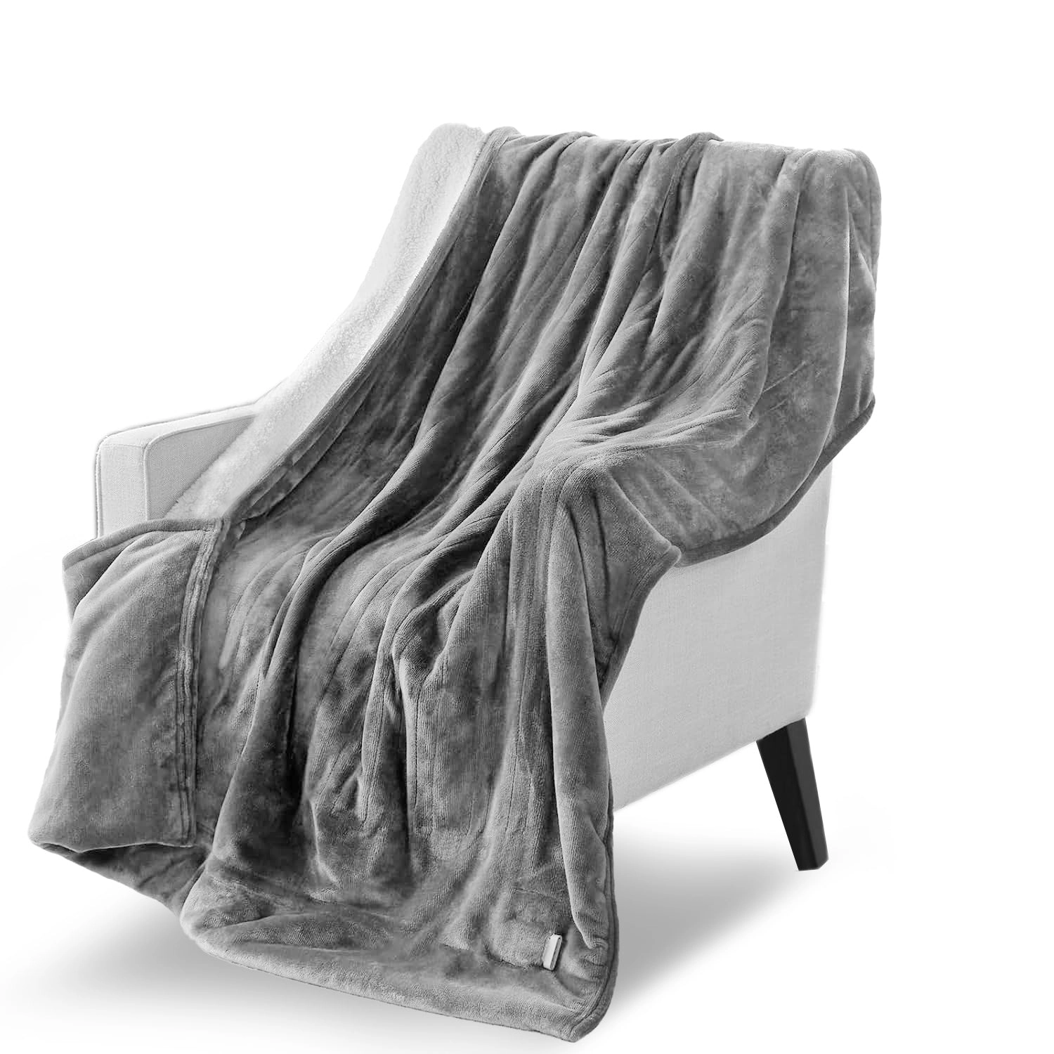 GBruno Dual-Control Heated Fleece Blanket