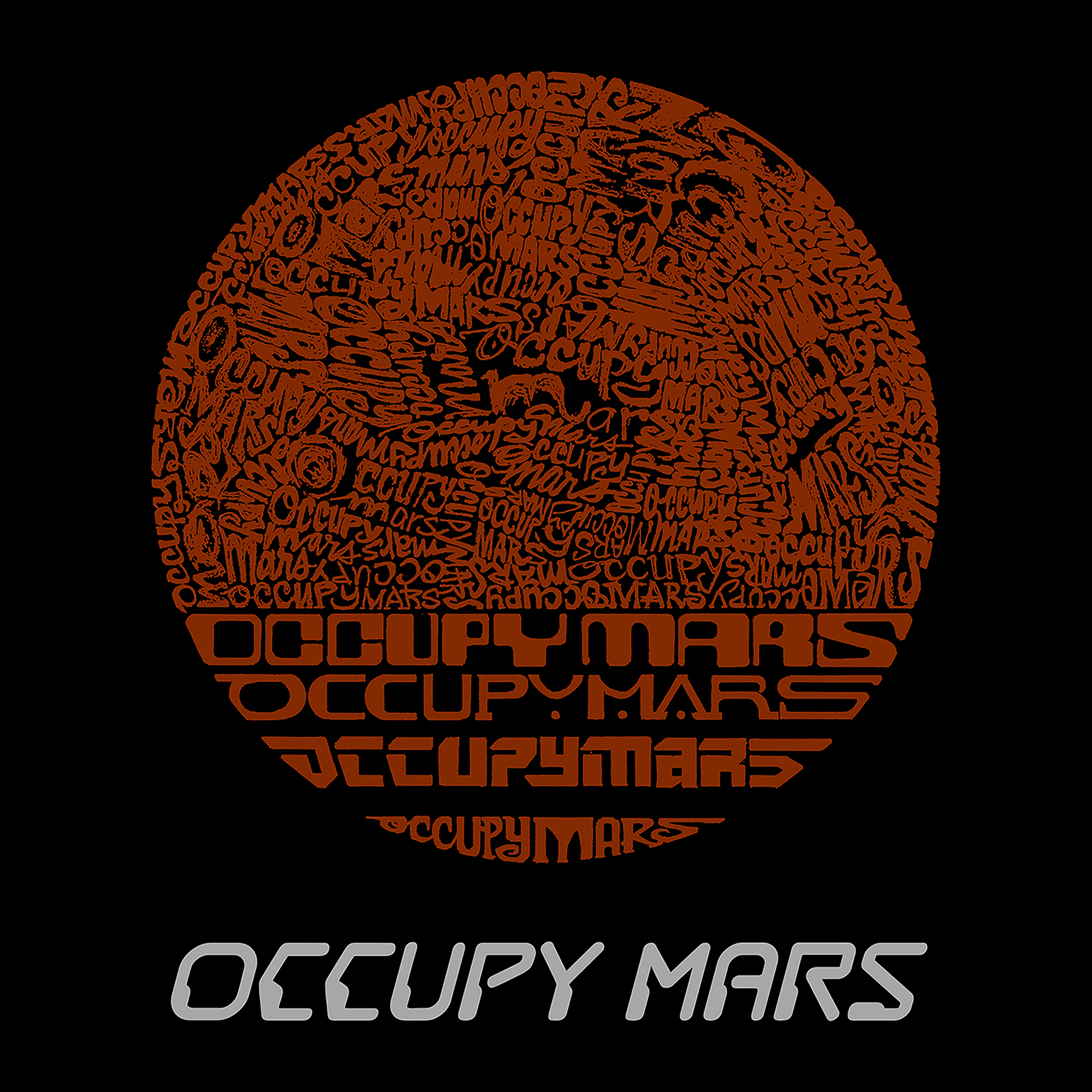 LA Pop Art Occupy Mars - Women's Word Hooded Sweatshirt