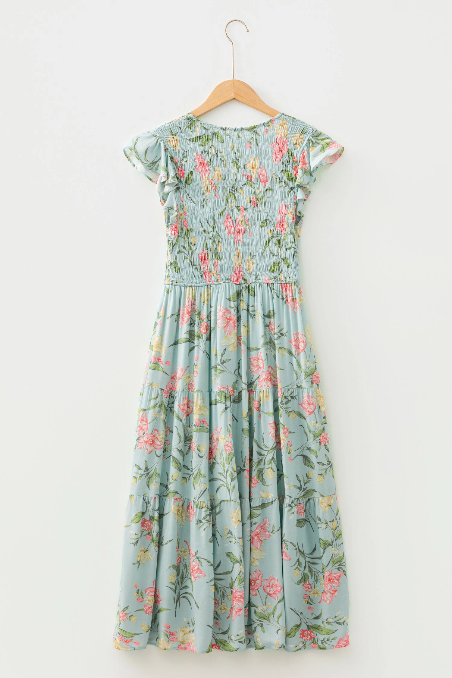 Threaded Pear Women's Alejandra Tiered Floral Maxi Dress