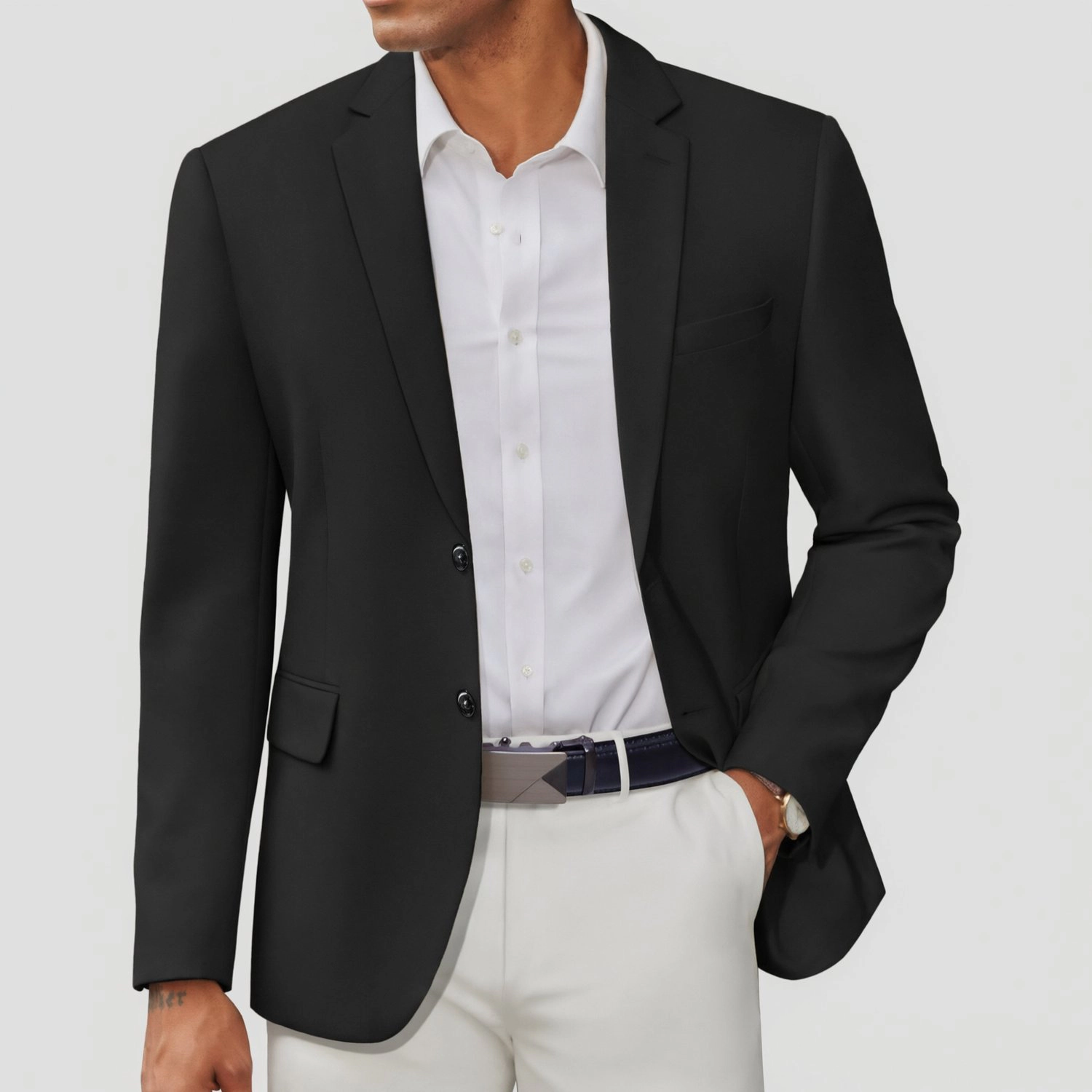 COOFANDY Mens Two Button Blazer Notched Lapel Slim Fit Sport Coat Casual Suit Jacket