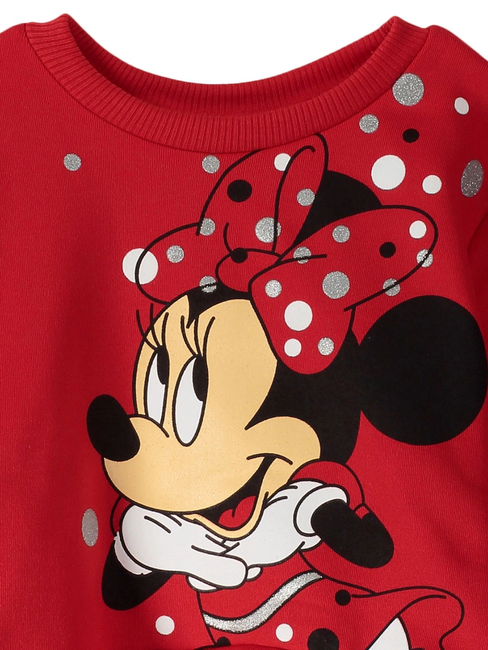 Disney Minnie Mouse Girls' Fleece 2-Piece Sweatshirt and Leggings Set