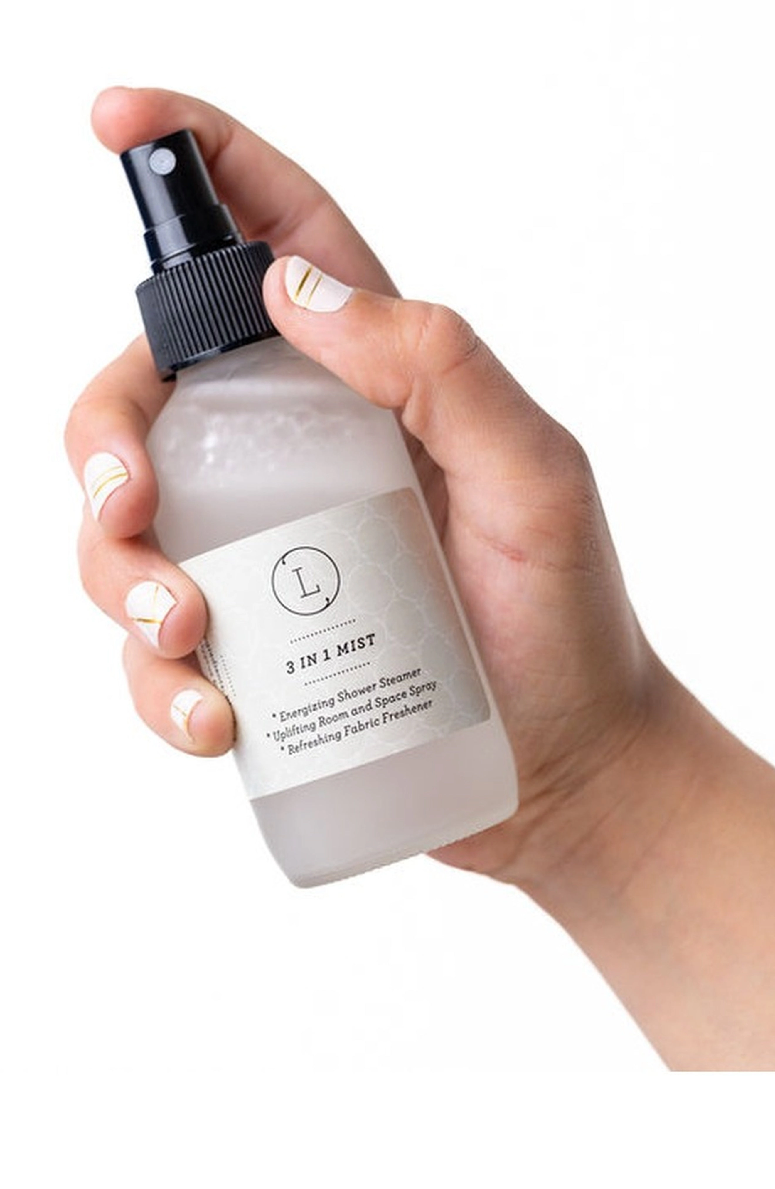 Lizush  Eucalyptus Mist 3-in-1 Home Spray - 4 oz frosted glass, Room Spray Fabric Freshener Shower Steamer