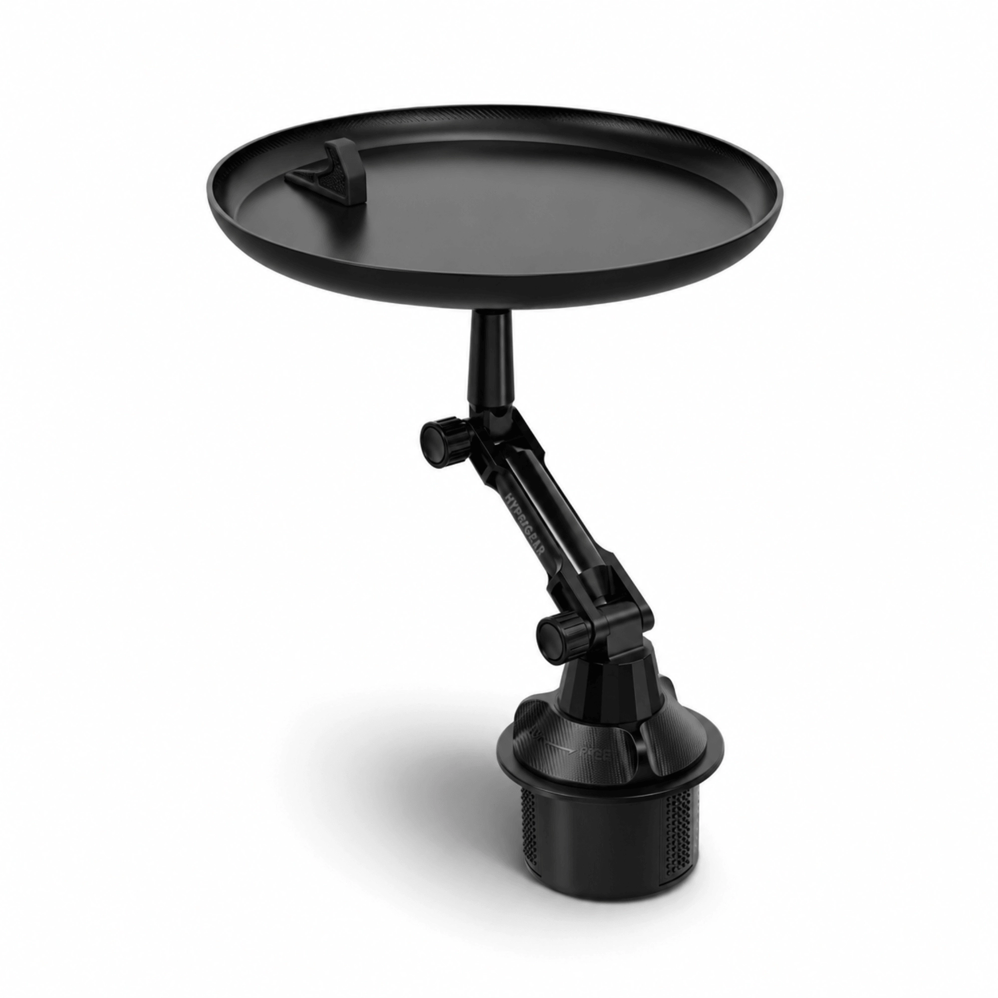 HyperGear Car Caddy Cup Holder Swivel Tray with Phone Mount