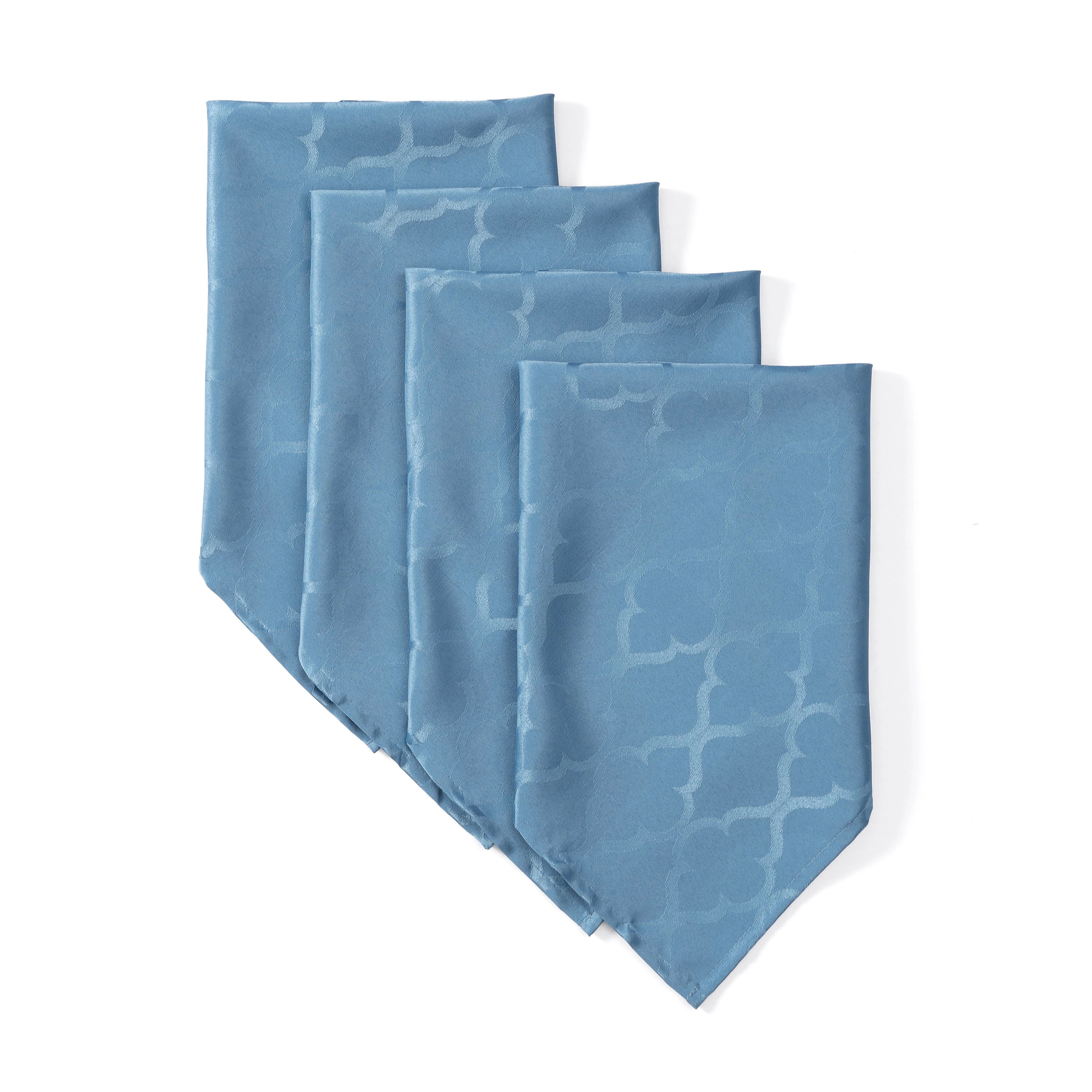 HLC.ME Modena Lattice Jacquard Fabric Water Resistant Dining Table Napkins - Set of 4
