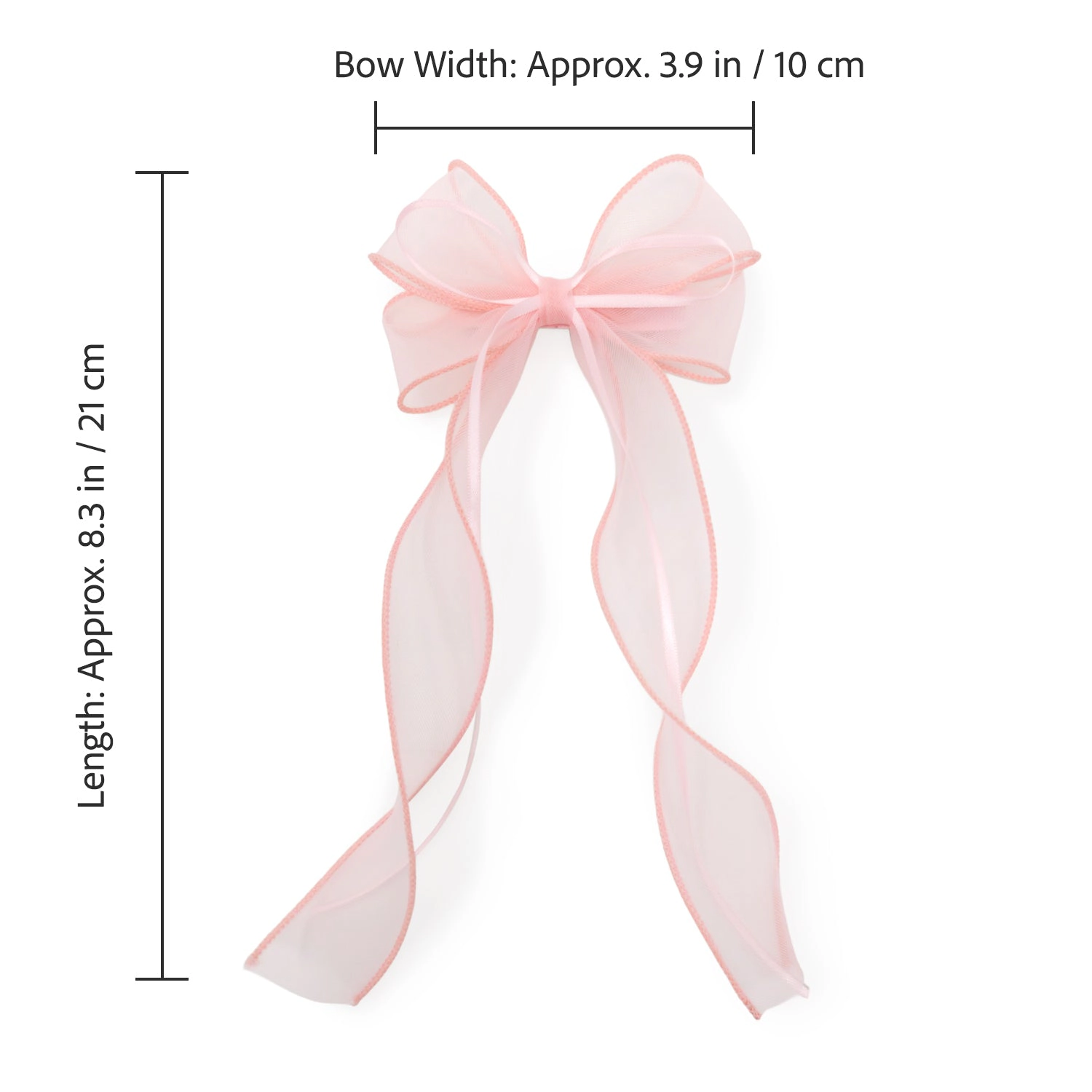 Puttisu Girls Organza Double Ribbon Clip Gift Set with Tin Case