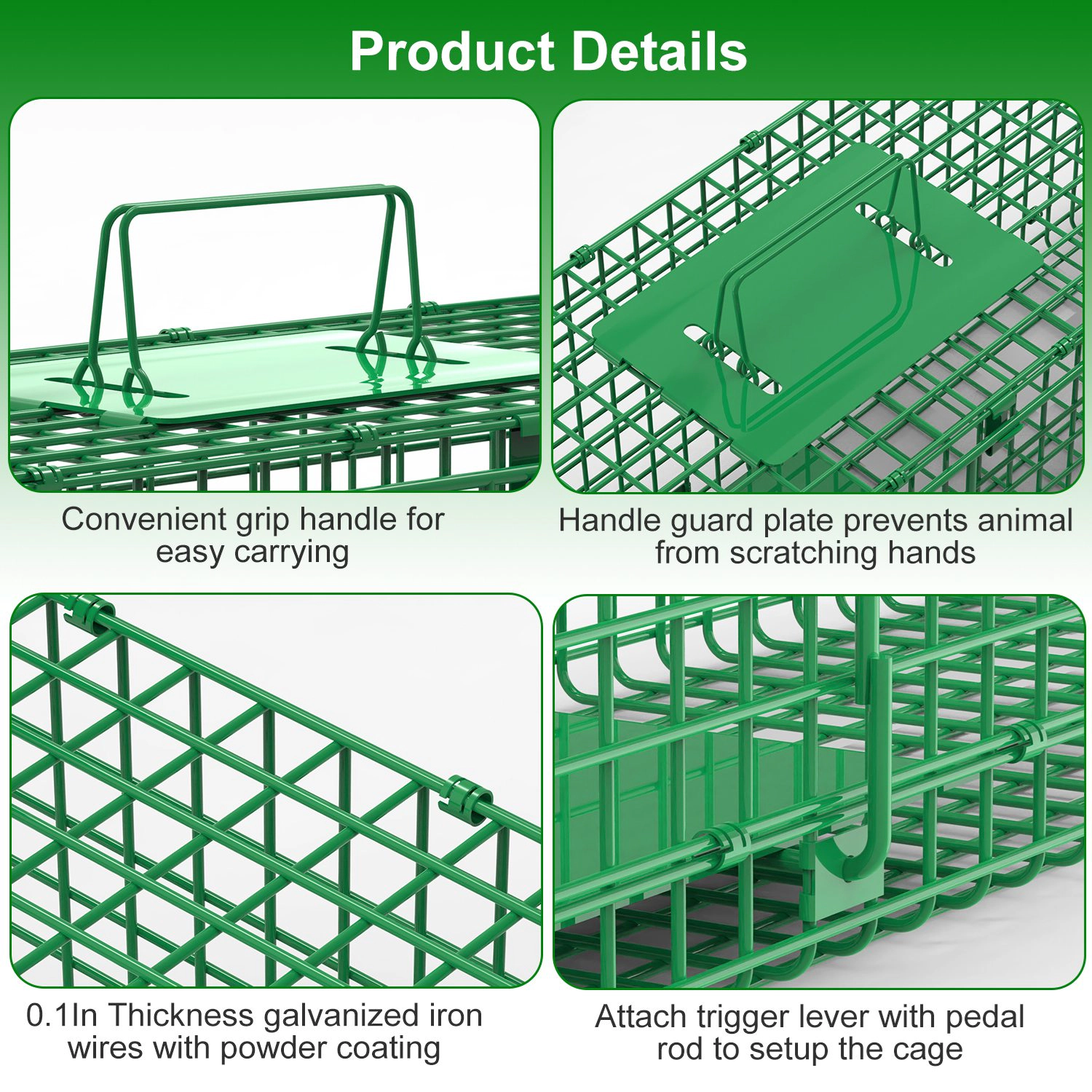 GBruno 40-Inch 2-Door Live Animal Trap Cage