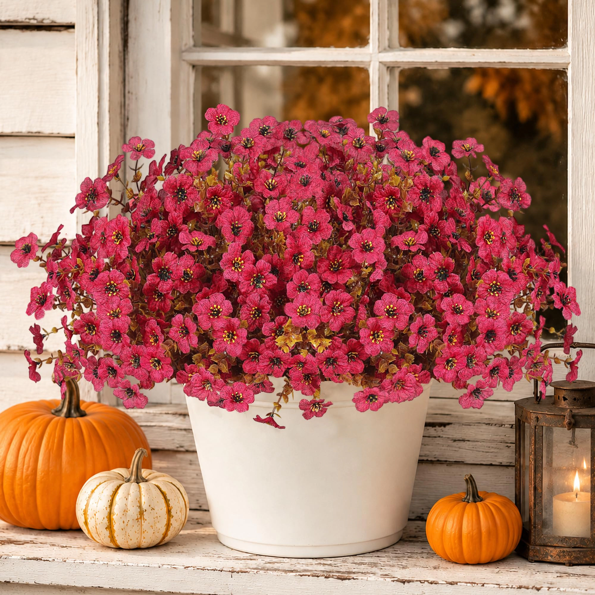 PUPWE Artificial Flowers For Outdoors Plant Spring Summer Decoration