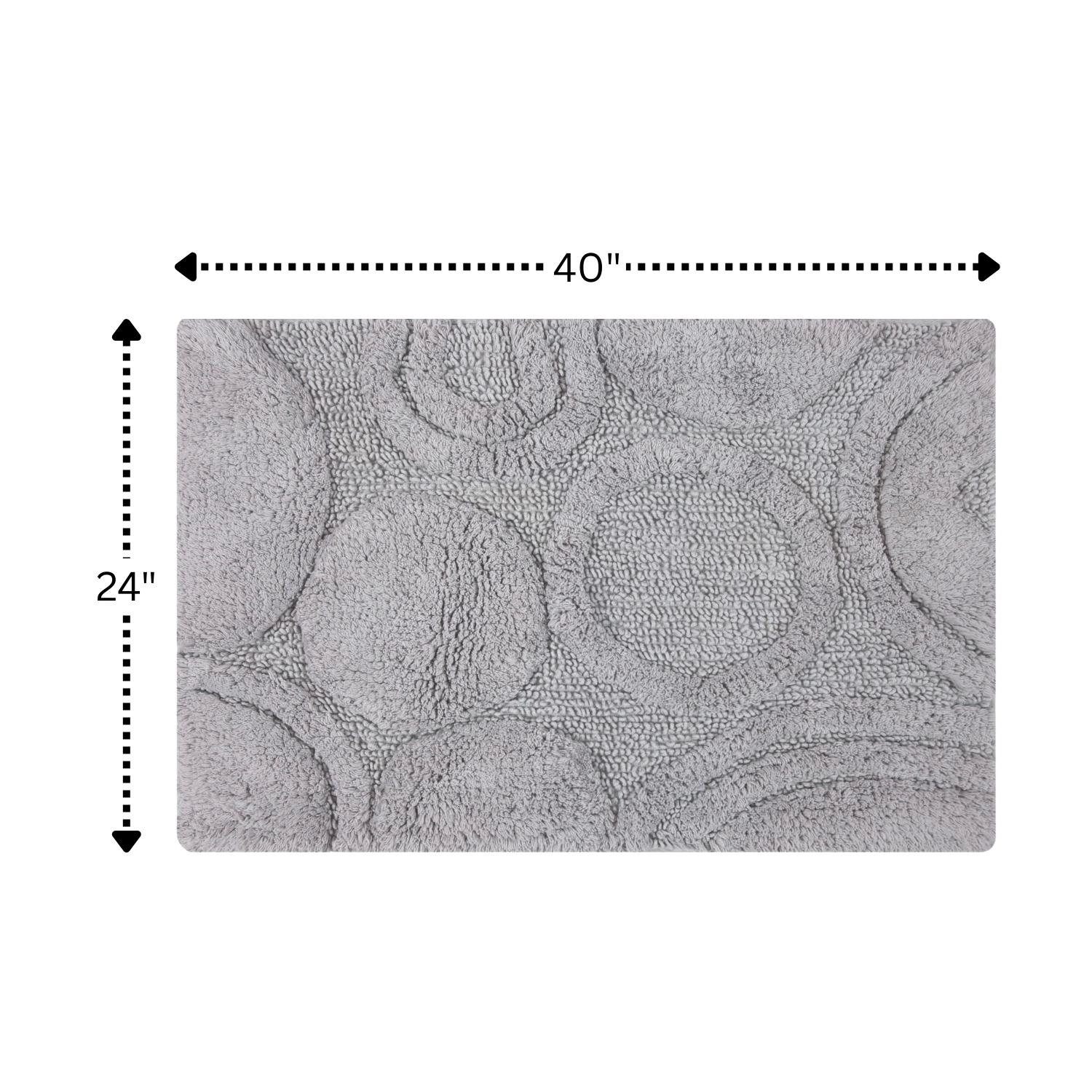 Orbit Bath Rug 220 GSF Soft Plush Cotton Non Skid Back By Knightsbridge