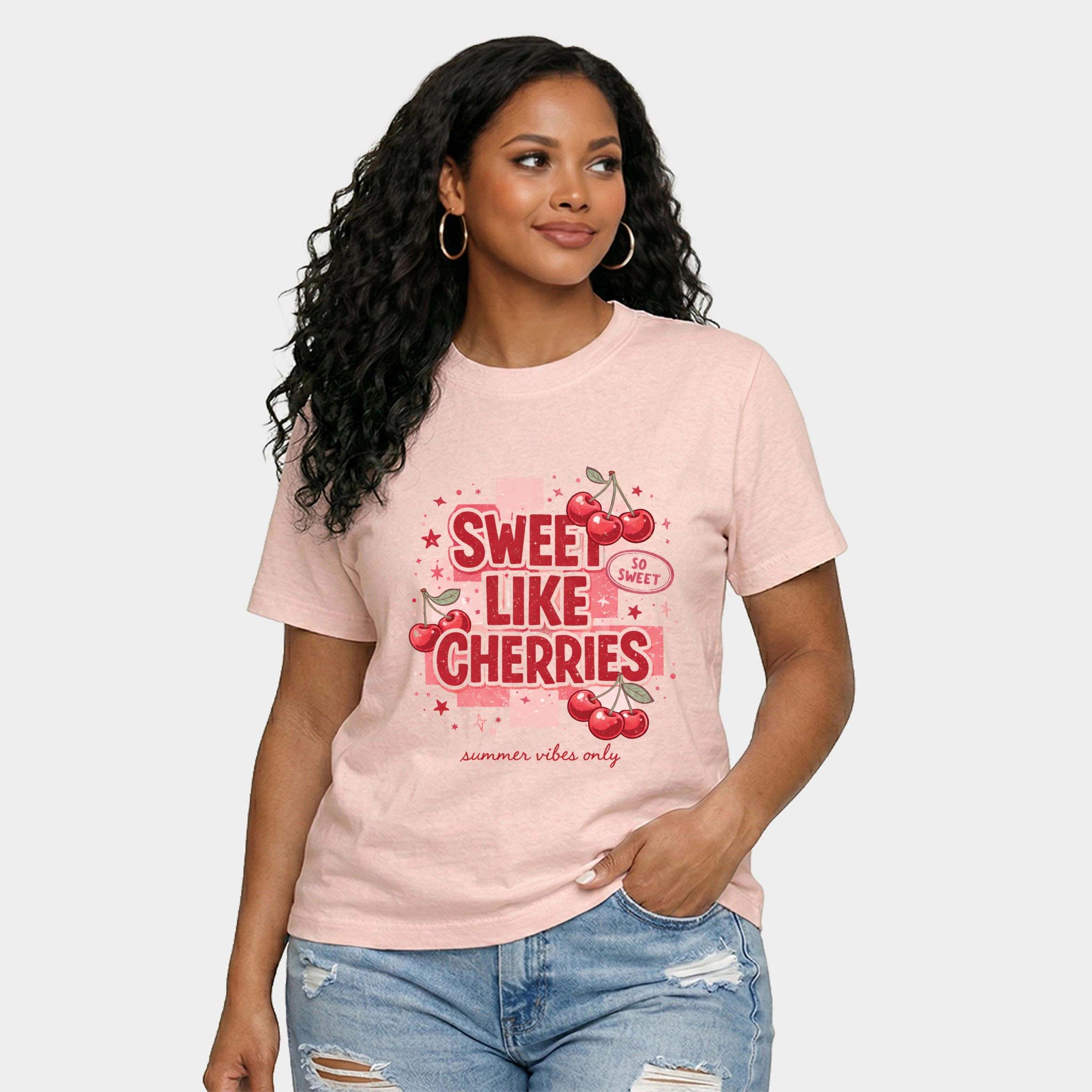 Simply Sage Market - Sweet Like Cherries Summer Vibes Women's Relaxed Boxy Tee