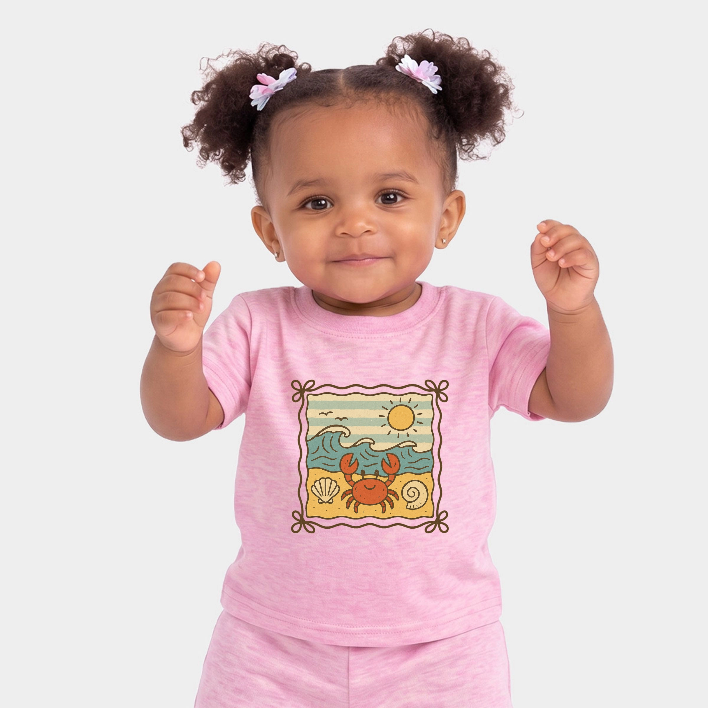 The Juniper Shop - Infant Jogger Pant Crew Set Crab Frame