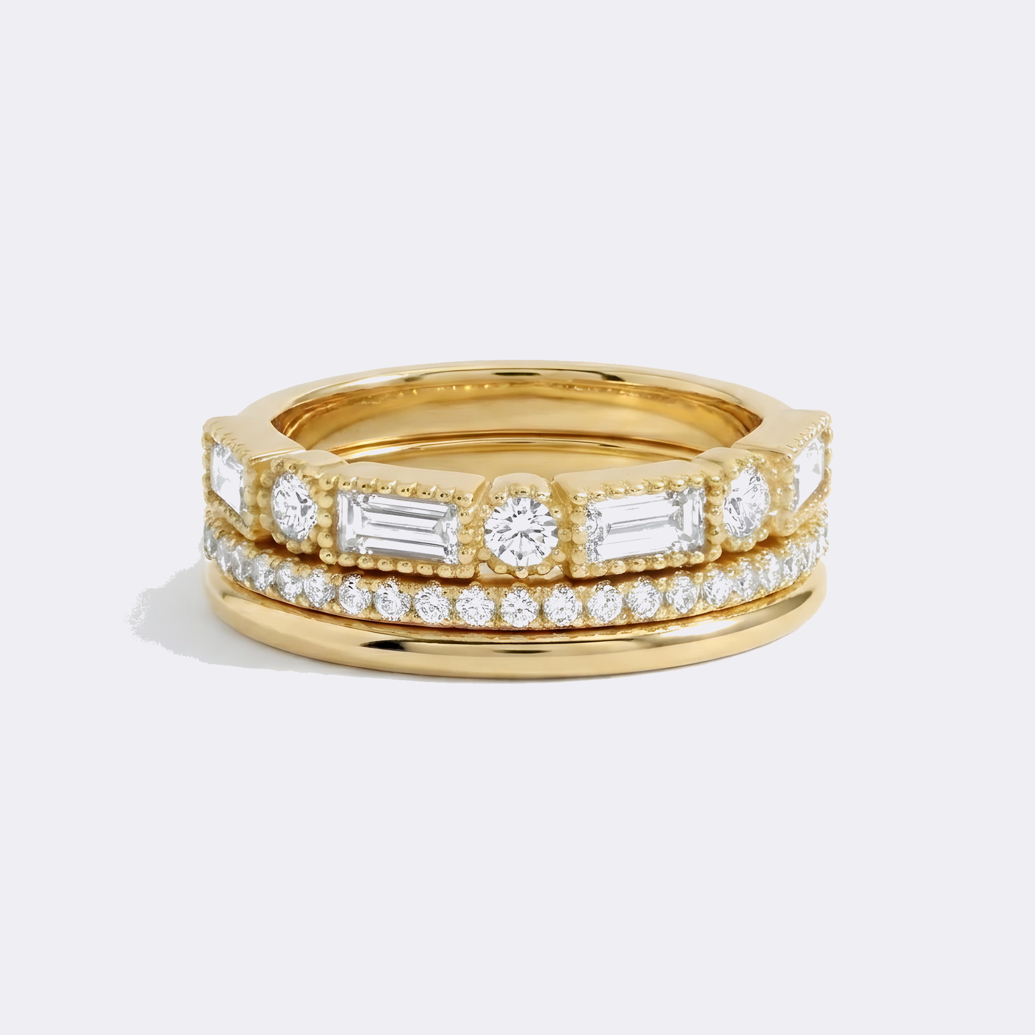 Mint & Lily Women's Vintage Ring Stack