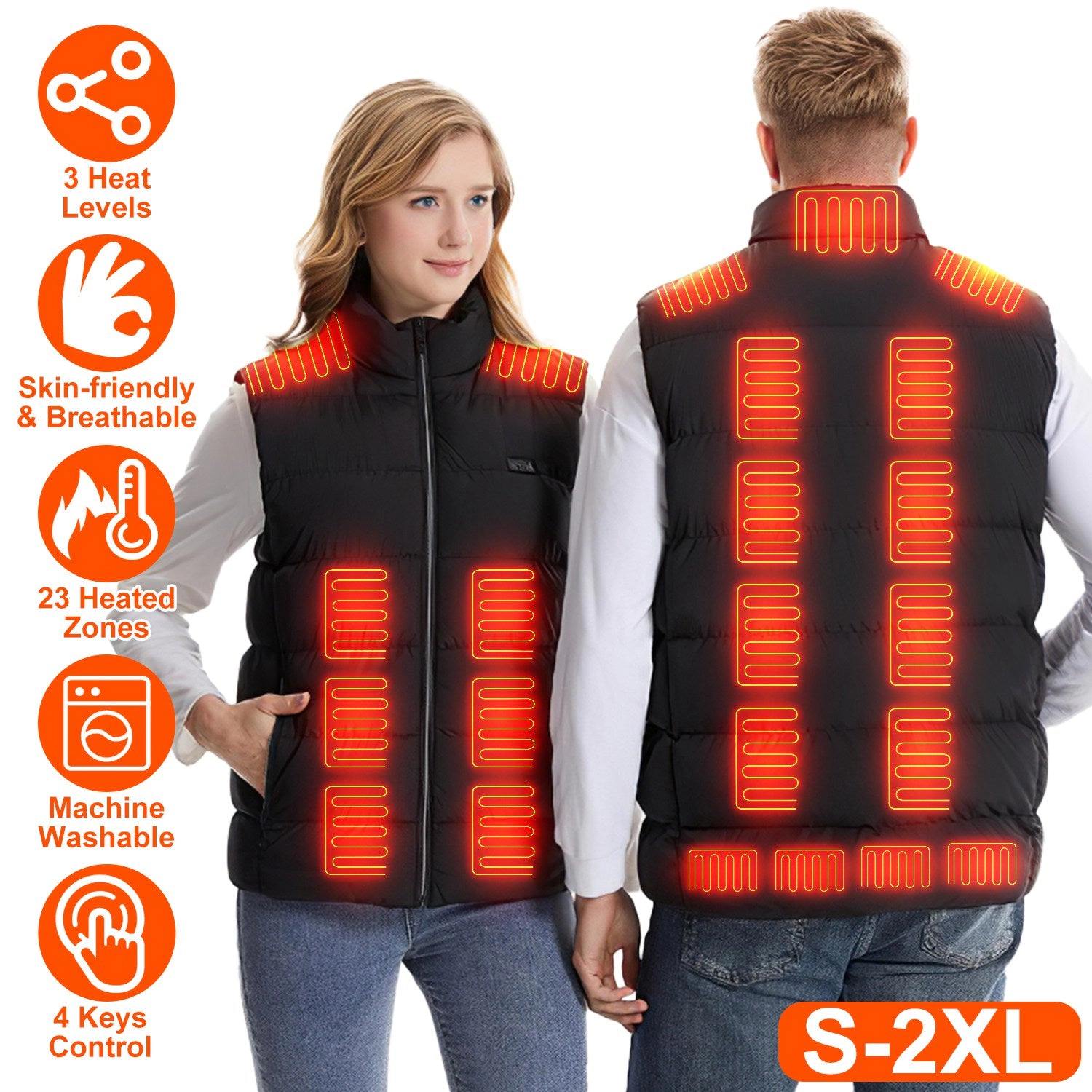 GBruno 23-Zone USB Heated Vest