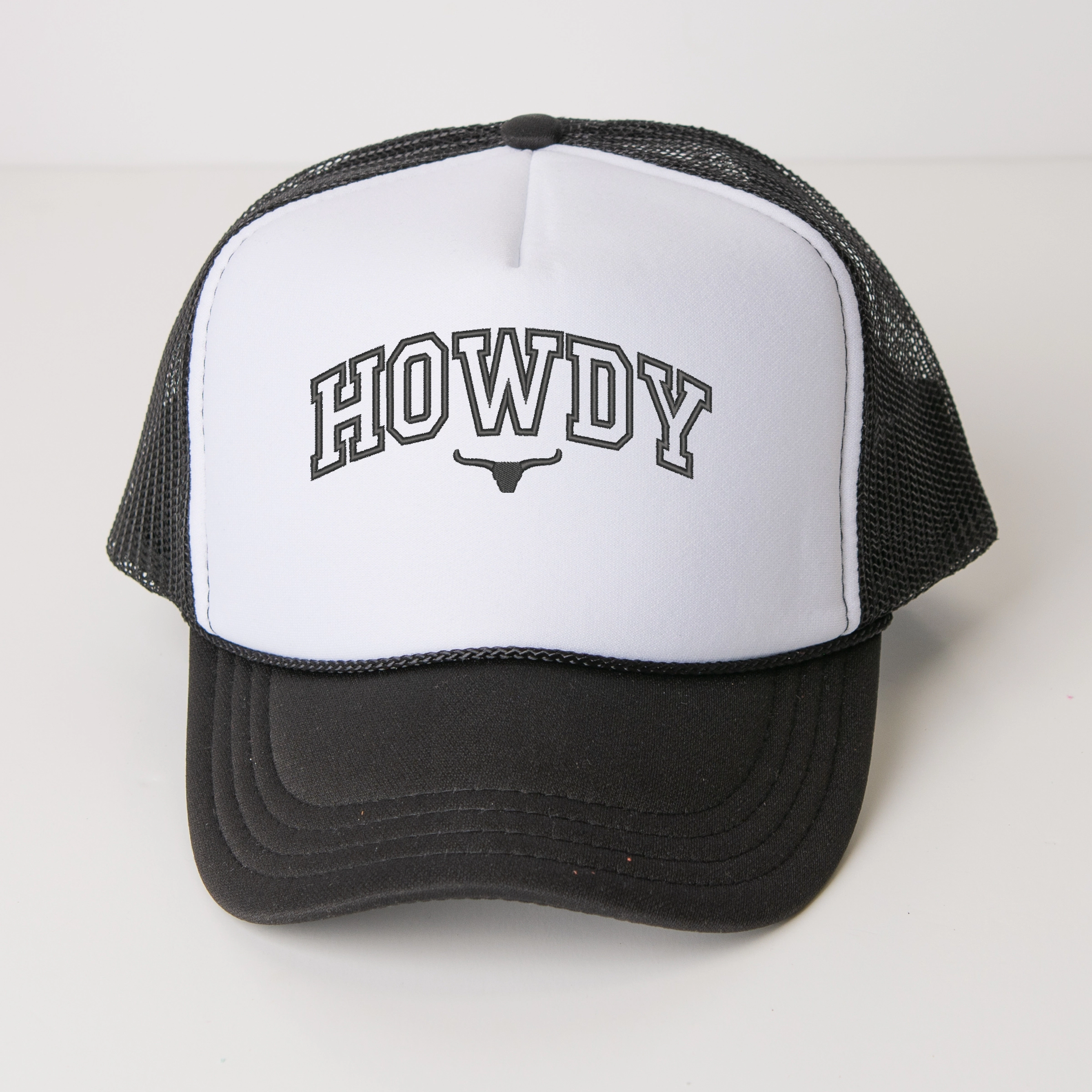 The Juniper Shop - Embroidered Howdy Bull Varsity Youth Graphic Foam Trucker Hat