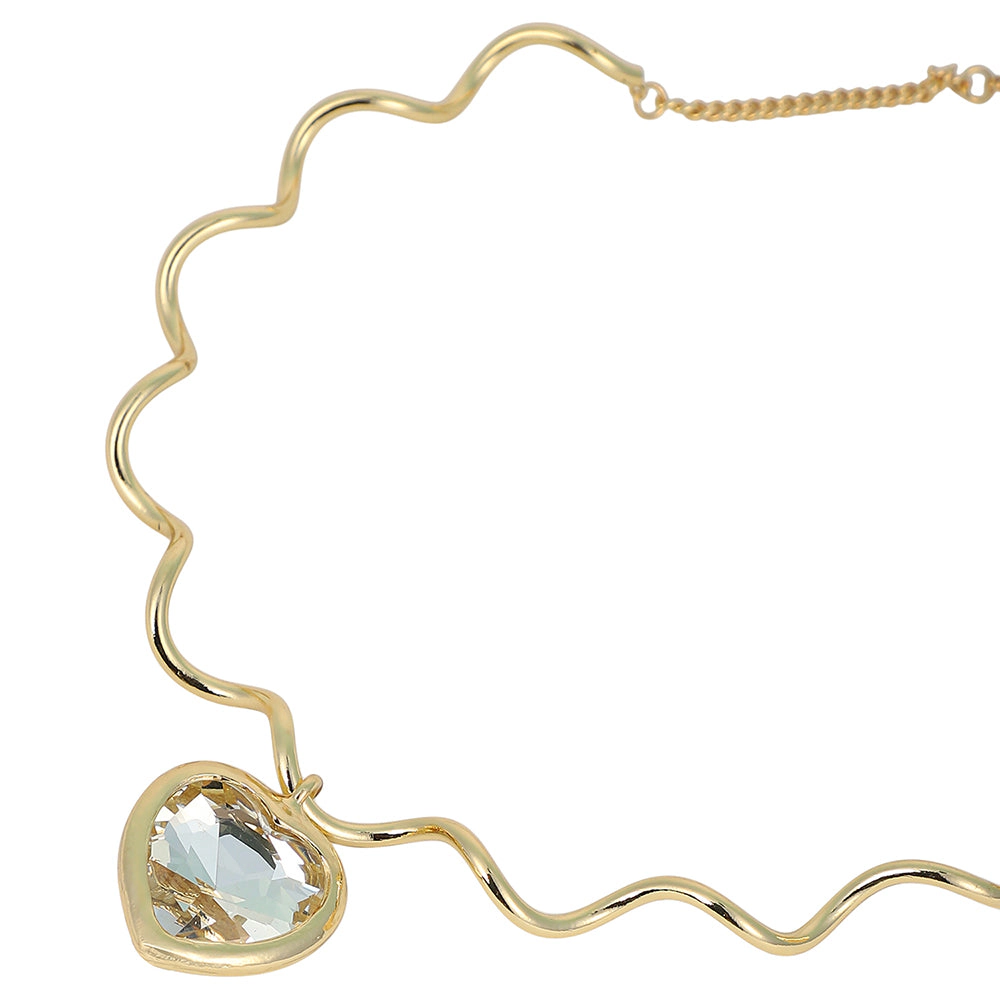 SOHI Women's The Coil-Coeur Collar Necklace - California Gold