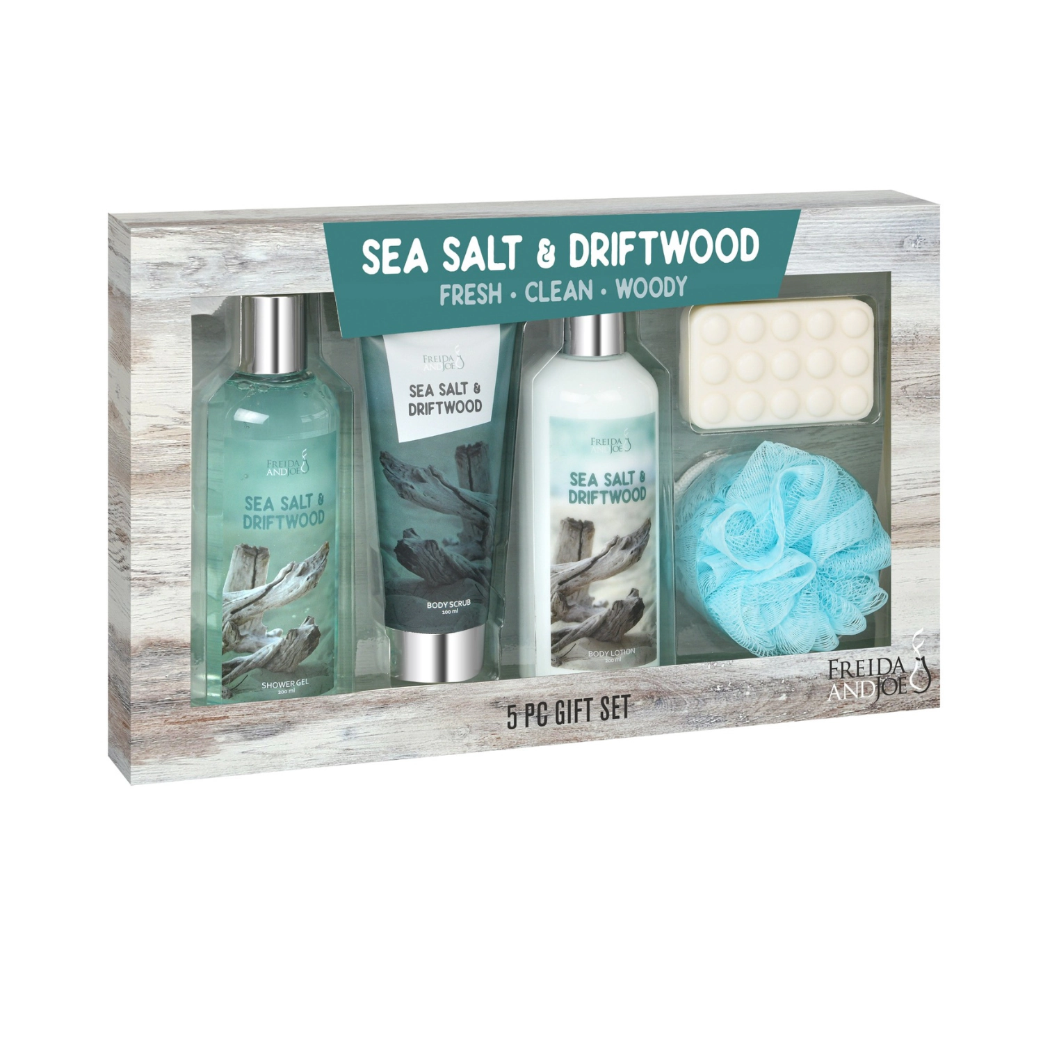 Freida and Joe Men Sea Salt & Driftwood Spa Gift Set