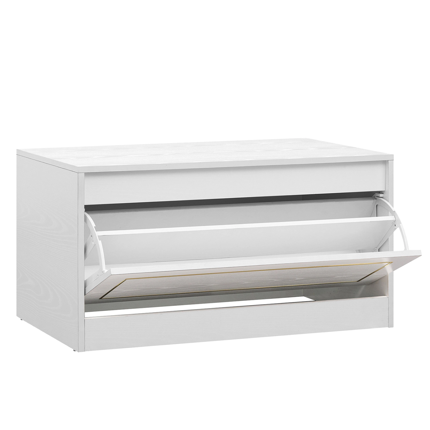 LJG Narrow Shoe Cabinet with 1 Flip Drawer and Adjustable Shelf for Hallway
