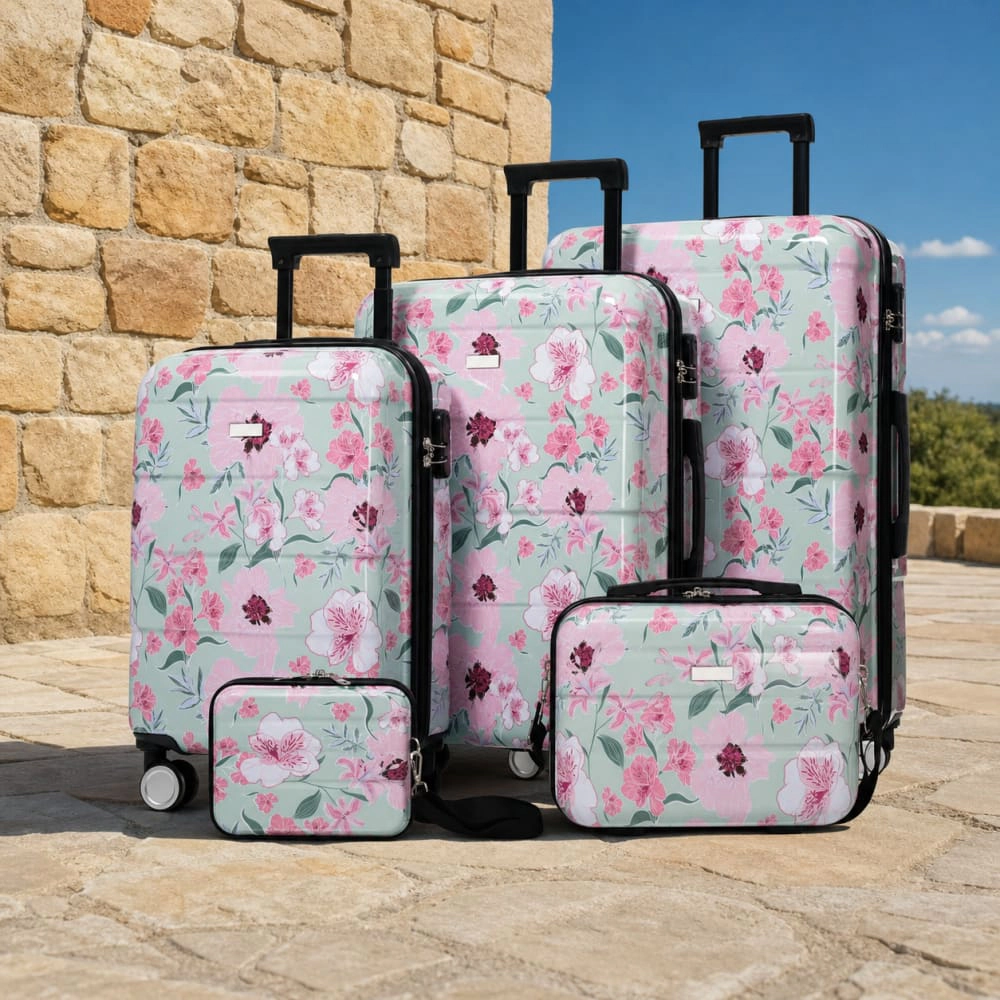 WOW PIONEER Durable Hard Case Spinner Luggage