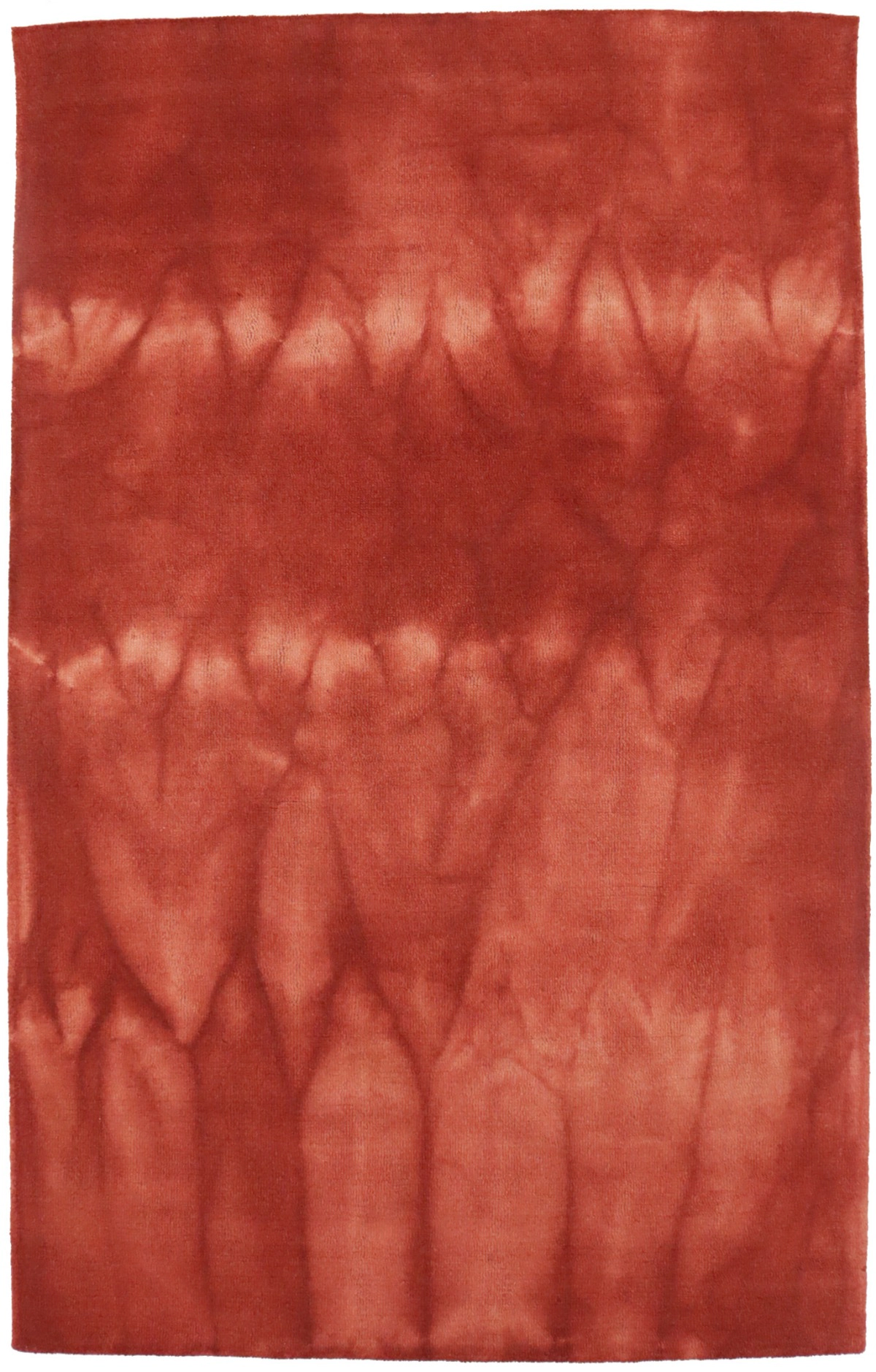 Magic Rugs Rusty Red Tie-Dye 5X8 Hand-Tufted Modern Rug