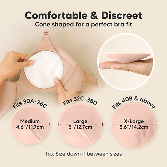 KeaBabies 14-Pack Comfy Nursing Pads, Postpartum Breastfeeding Pads