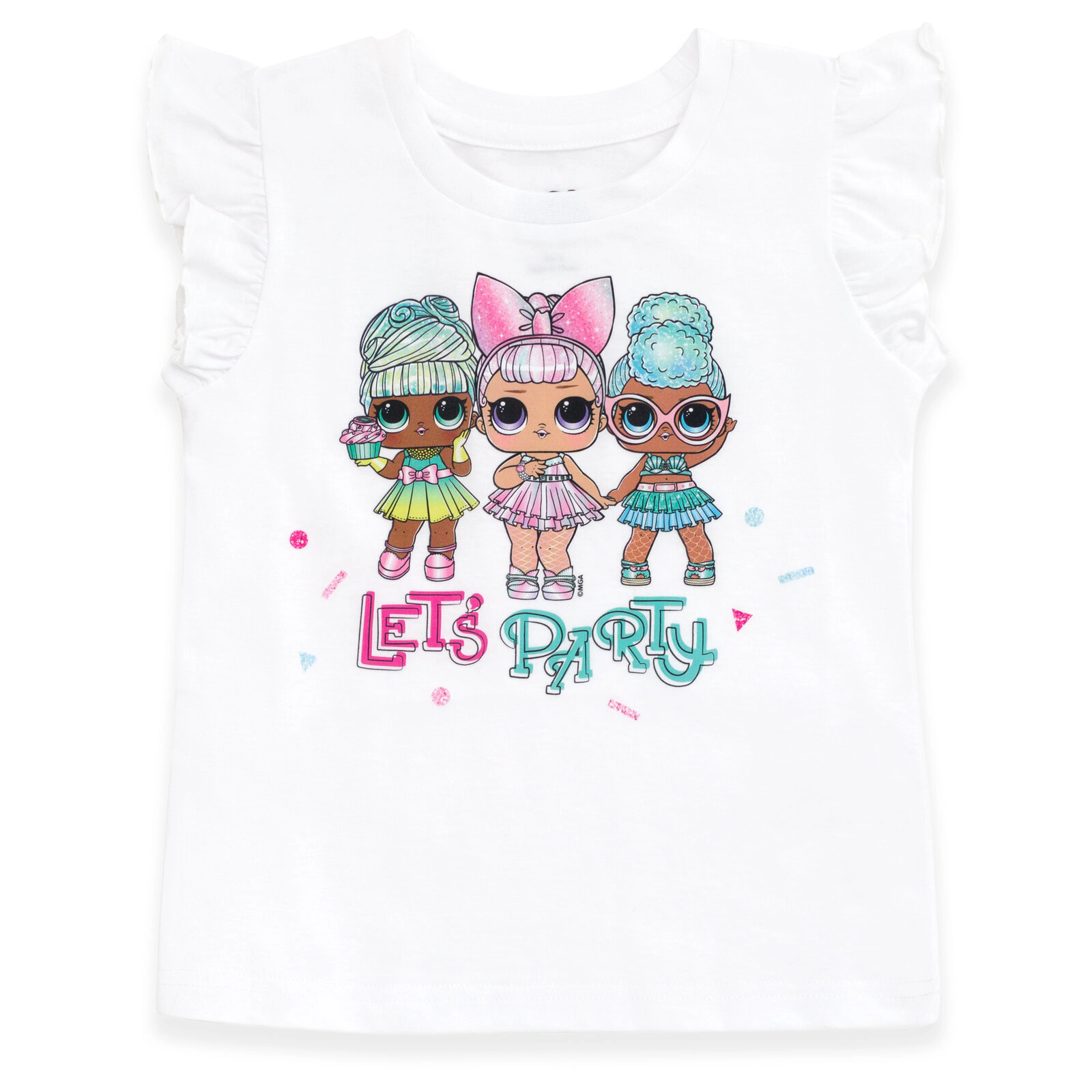 L.O.L. Surprise! Girls' T-Shirt and Satin Skirt Set with Bag