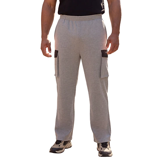KingSize Men's Big & Tall Mixed Media Fleece Cargo Sweatpant - JCPenney