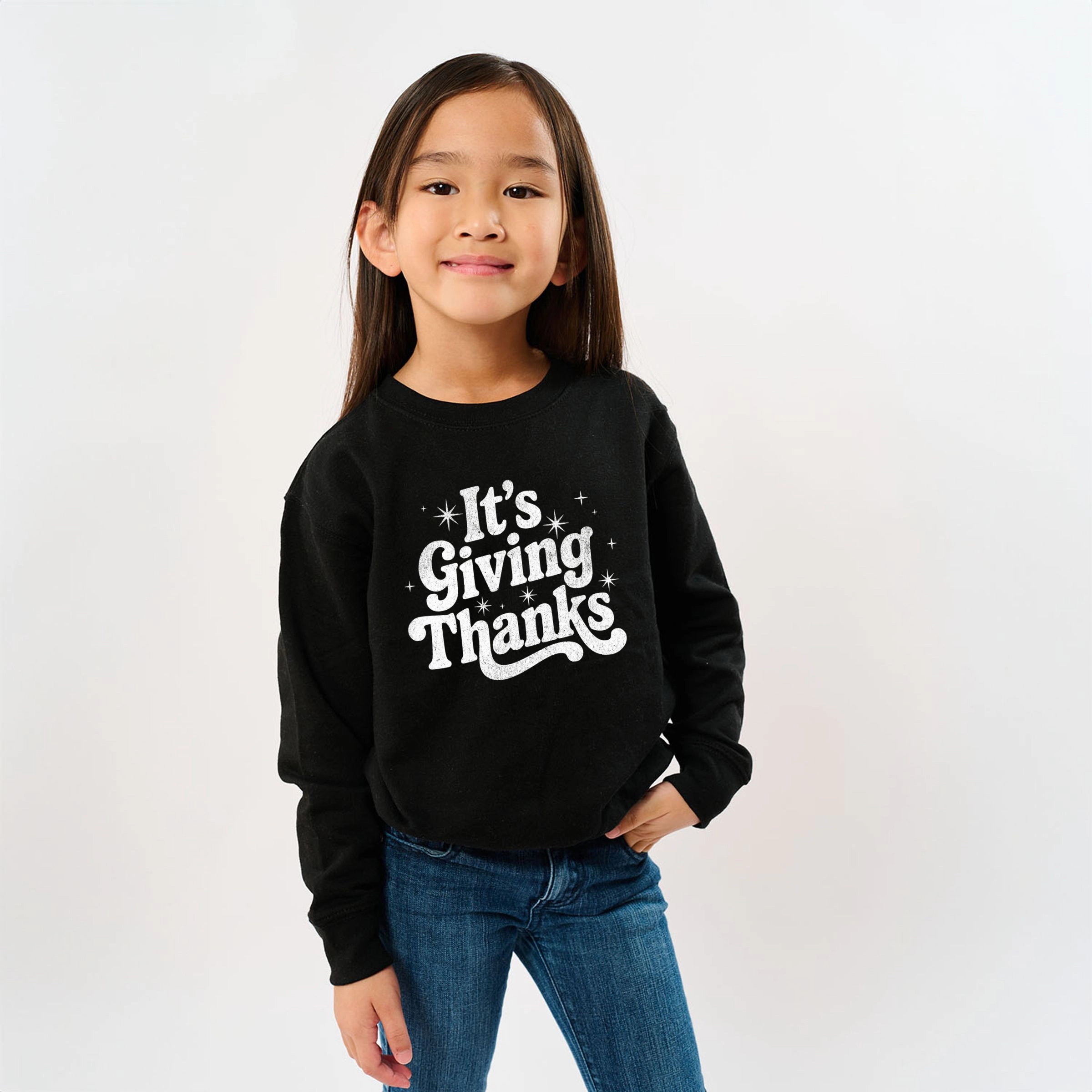 The Juniper Shop - Youth Graphic Sweatshirt Its Giving Thanks